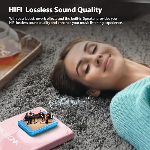 Miniatura 3 de Reproductor MP3 de 96 GB con Bluetooth 5.1, pantalla táctil completa de 2.8 pulgadas, reproductor MP4 MP3 con altavoz, reproductor de música