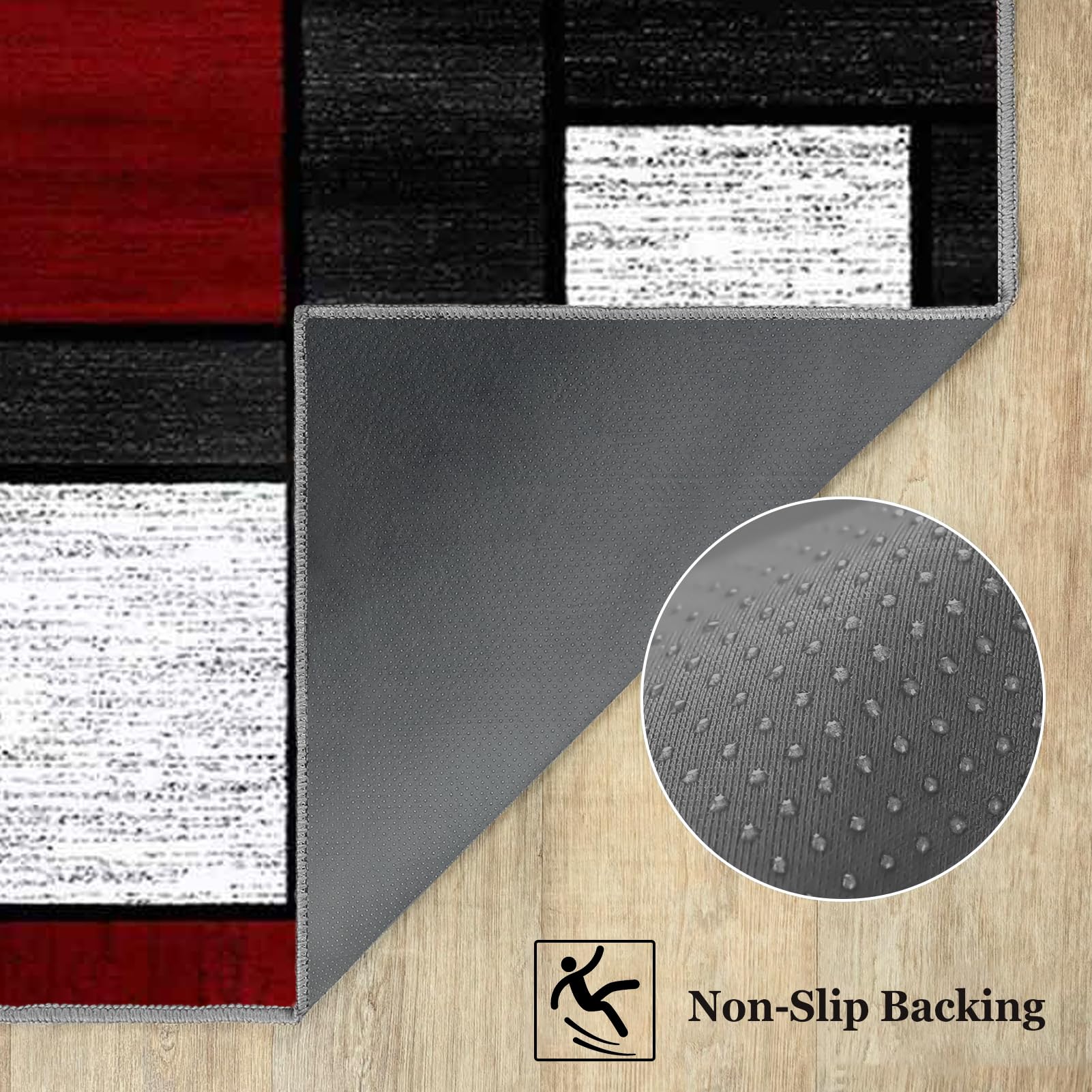 Läufer Teppich für Flur Lang Rutschfest Küchenläufer Teppich Läufer für Küche Waschbar Teppichläufer Flur Teppich Küchenteppich Schmutzfangmatte für Eingang Schlafzimmer Wohnzimmer 80 x 120 cm