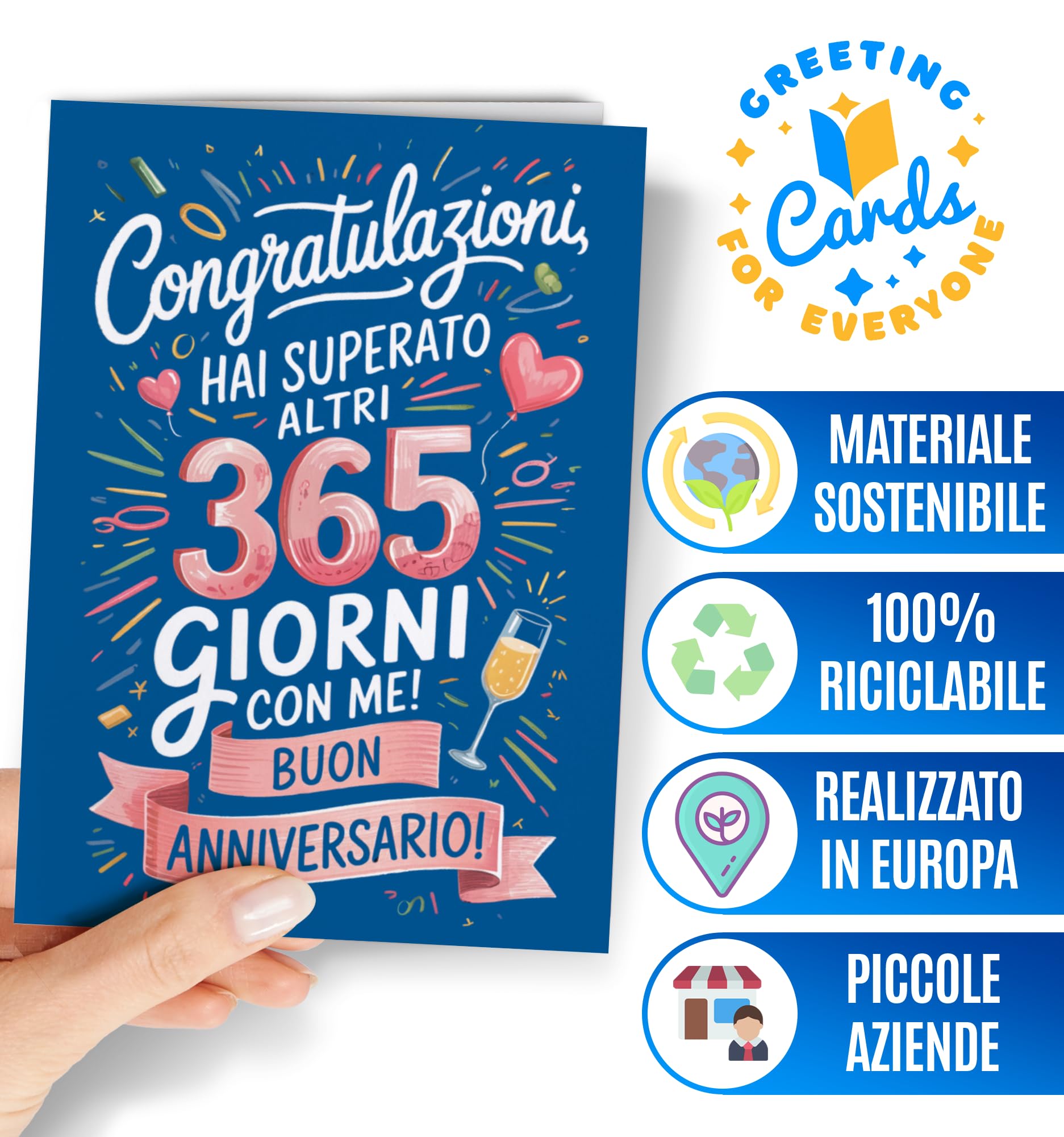 Biglietto Anniversario Fidanzamento - Regalo Anniversario per lui o per lei - Biglietti San Valentino Divertente