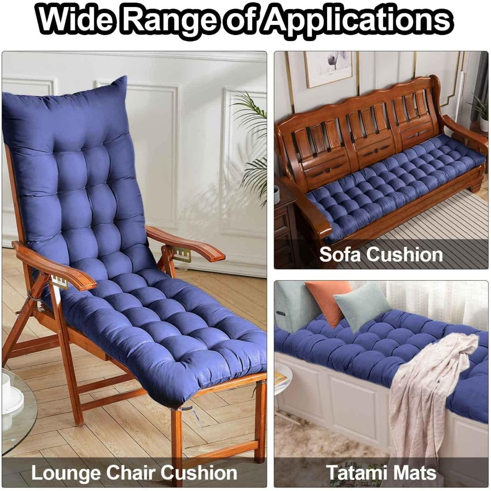 Cuscino Imbottito Per Sdraio 53x170cm - Traspirante E Antiscivolo Per Esterno