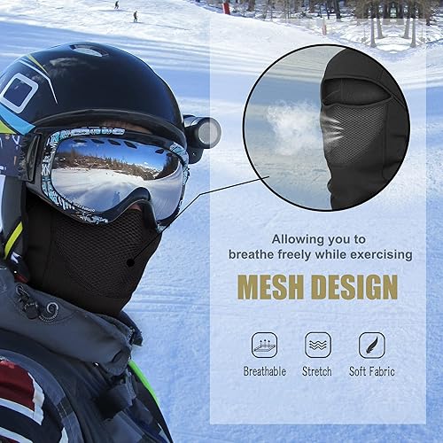 Miniatura 2 de Balaclava Ski Mask Thermal Elastic Breathable Winter Face Mask for Cold Weather Perfect for Skiing Ice Fishing Men