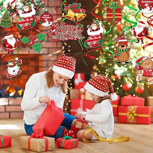 Miniatura 8 de 12 decoraciones colgantes de copo de nieve de Navidad, copos de nieve 3D plateados colgantes con cuerda, adornos de copo de nieve de papel de 3