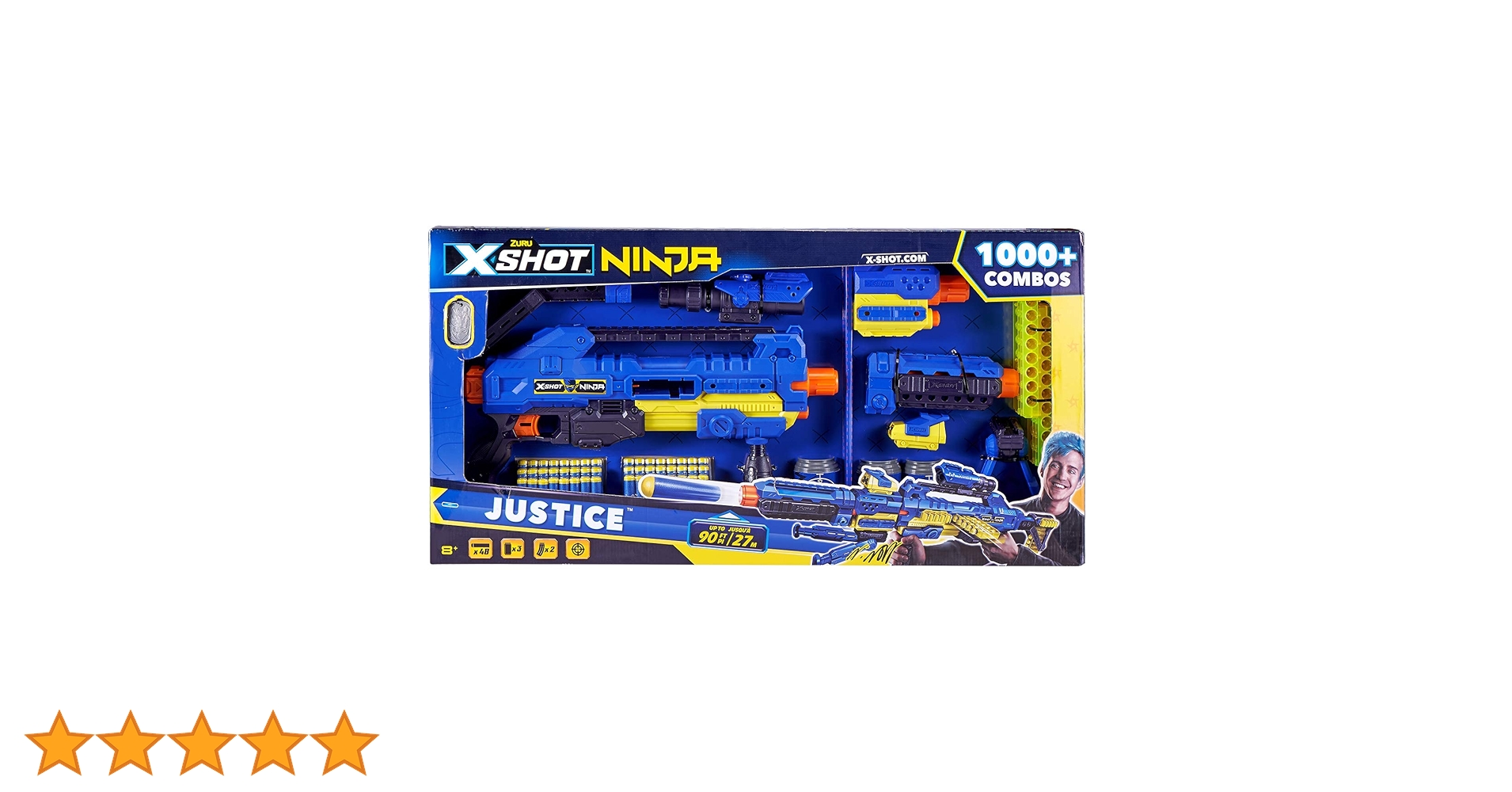 ZURU- X-Shot Ninja Justice 48 Dardi, 36320 : Amazon.sg: Toys