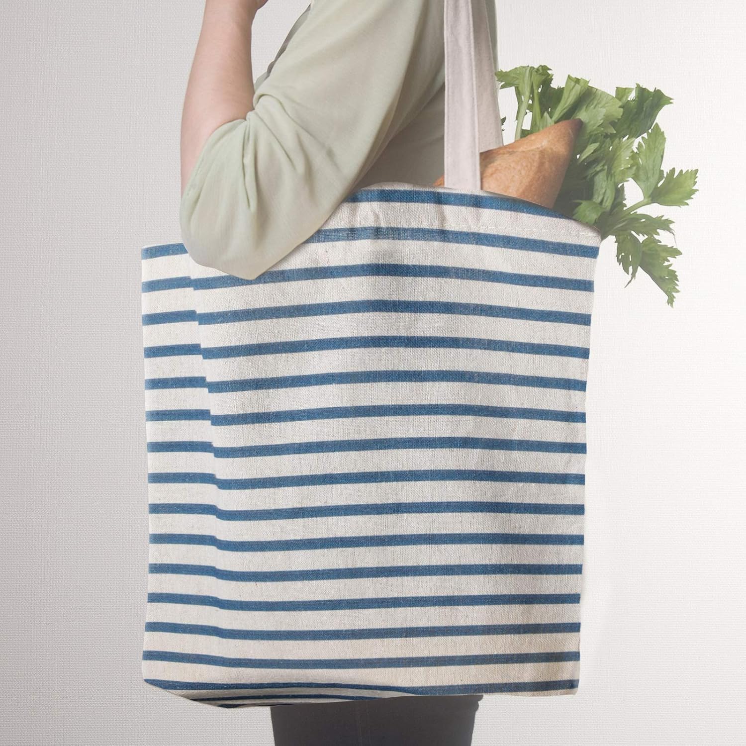 Weewooday 4 Pieces Reusable Tote Bags Shopping Canvas Tote Bags for Women - Image 4