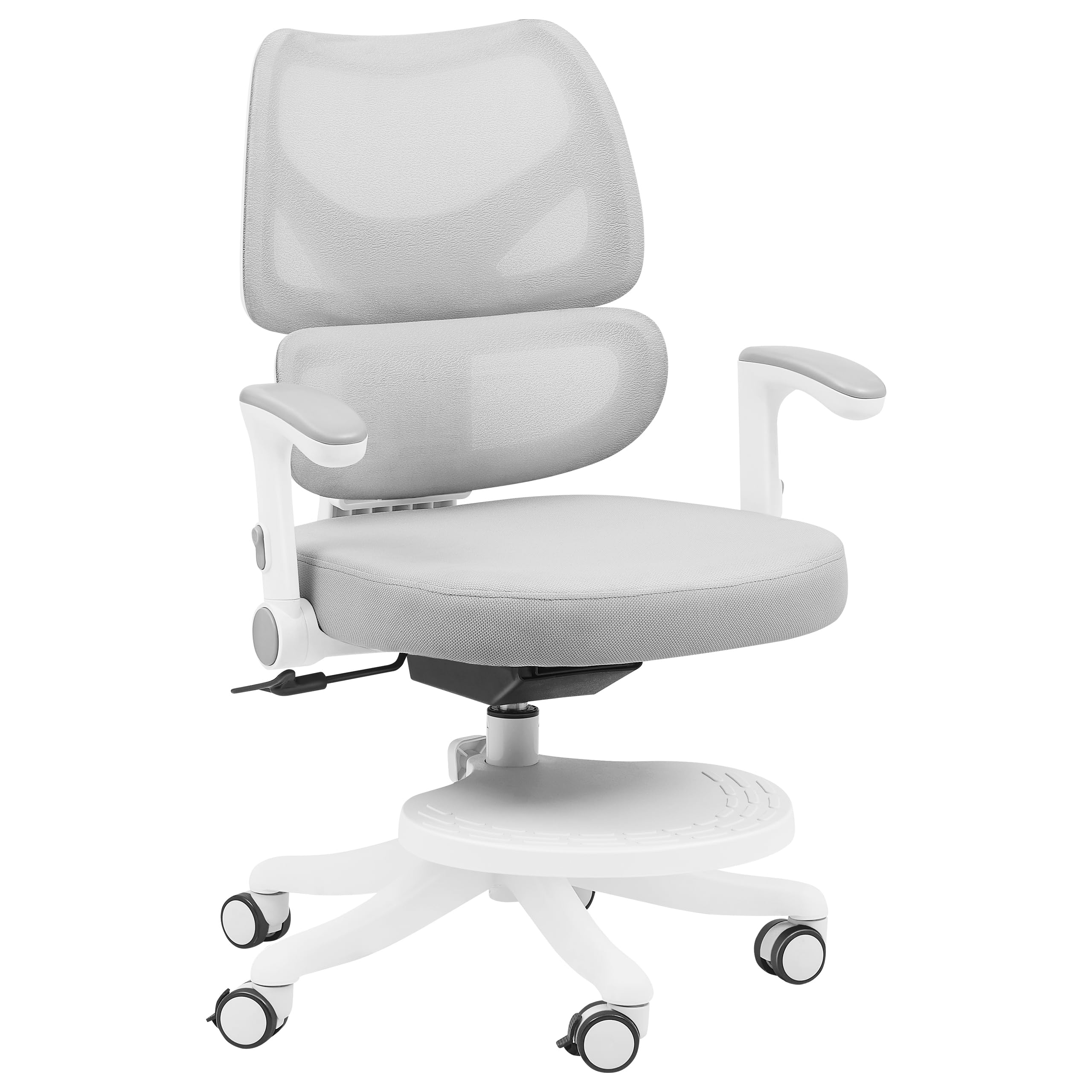 MARK ADLER Junior 5.3 – Supporta la postura durante studio e compiti – Ideale per cameretta bambini e ragazzi – Cresce con il bambino fino a 175 cm – Stabilità e comfort quotidiano – Grigo