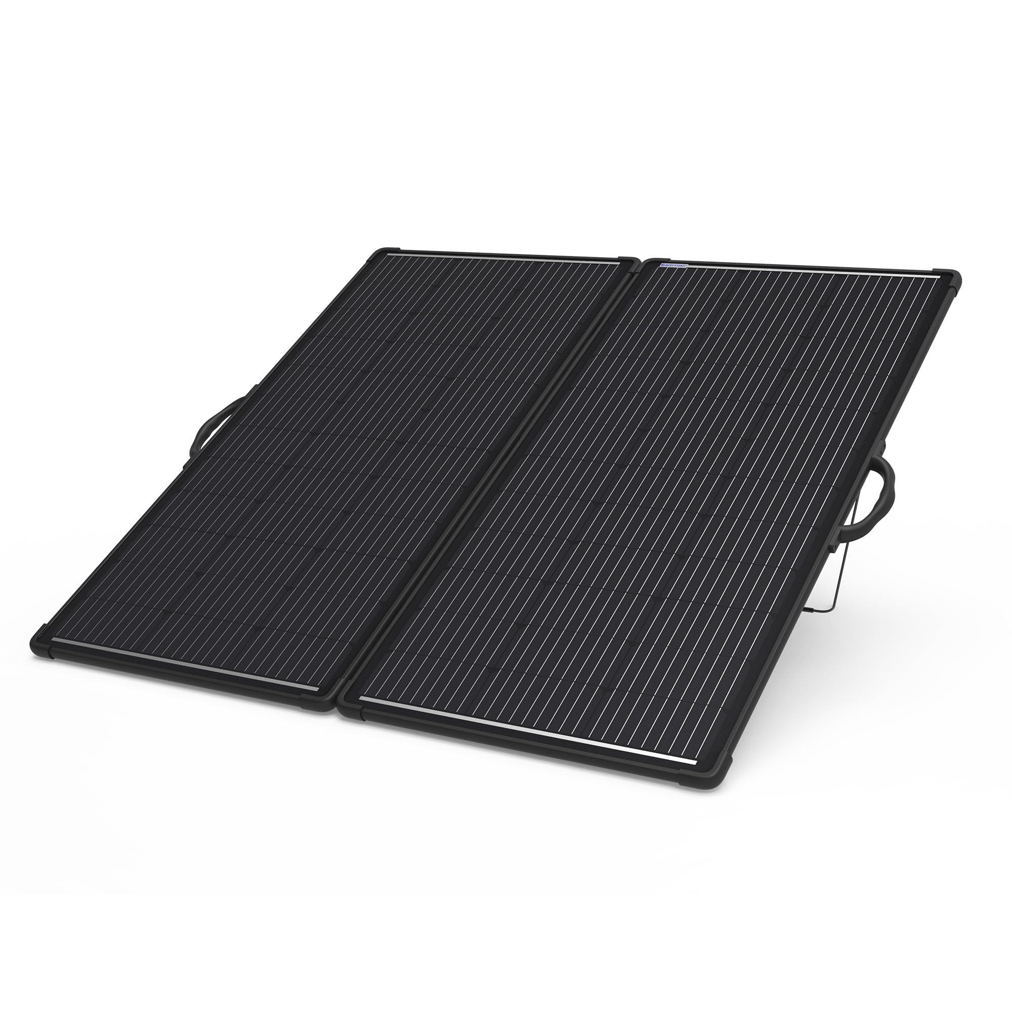 ACOPOWER Mono lekki przenośny zestaw paneli słonecznych 200 W, 2 x 100 W, wodoodporny kontroler ładowania LCD 20 A 12 V/24 V zarówno do akumulatora 12 V, jak i generatora (nowy start), czarny,