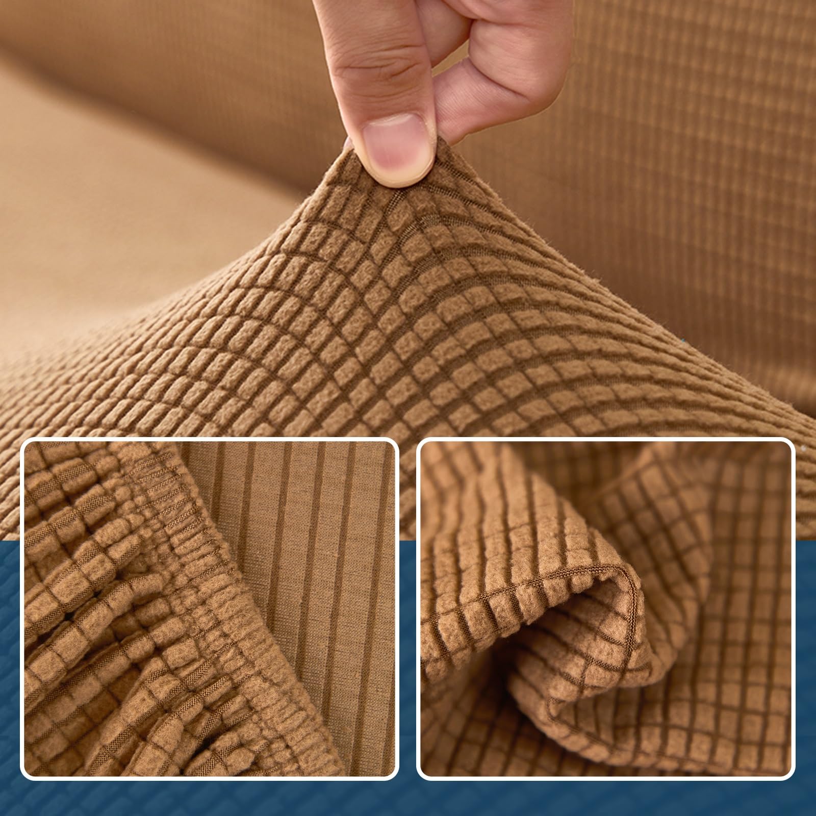 Funda de futón sin reposabrazos, funda de sofá de 3 plazas para sofá cama, sin reposabrazos, tela suave, elegante, fácil de limpiar, perfecta para sala de estar (Perú, talla S)