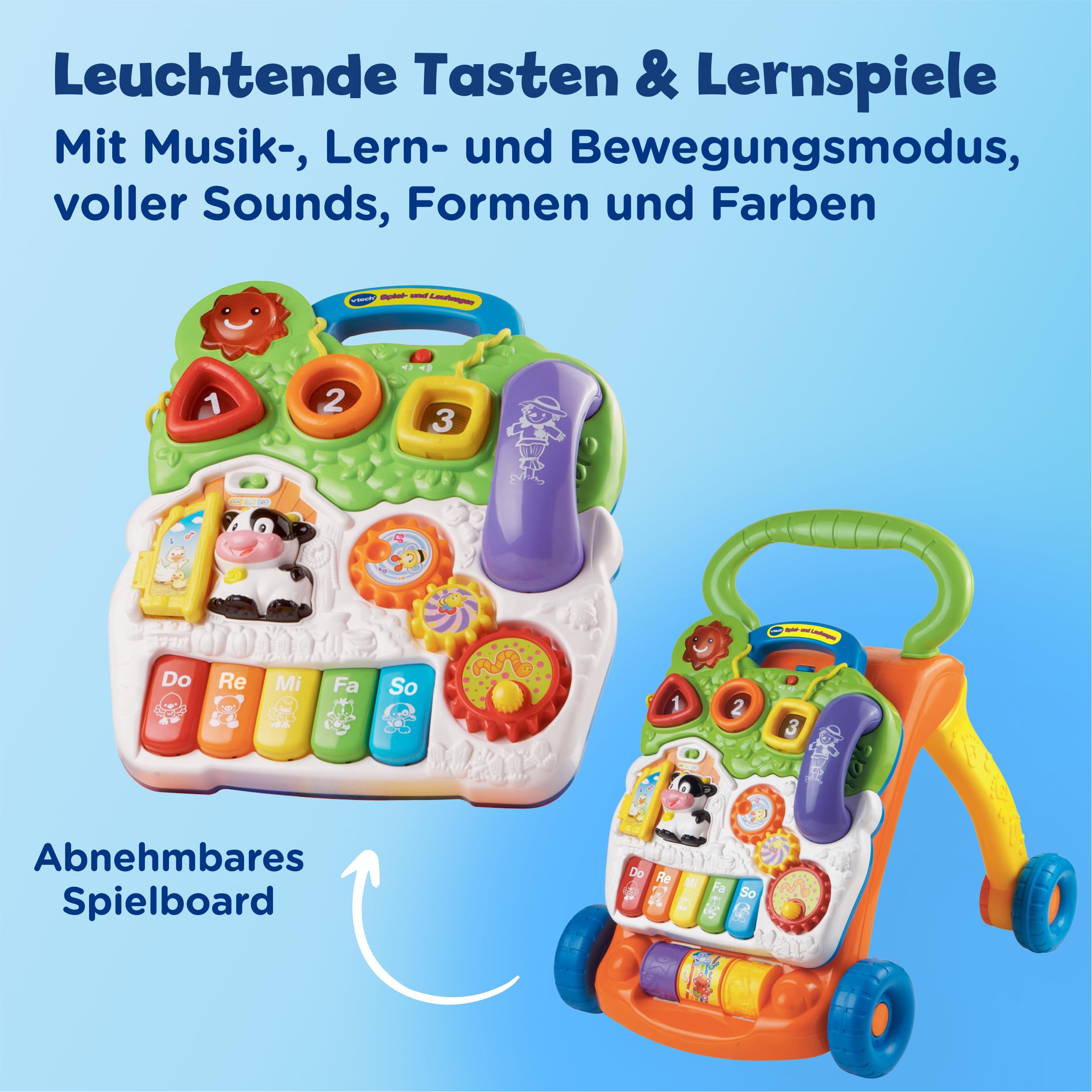 VTech Baby Spiel- und Laufwagen - Lernspielzeug Bunt