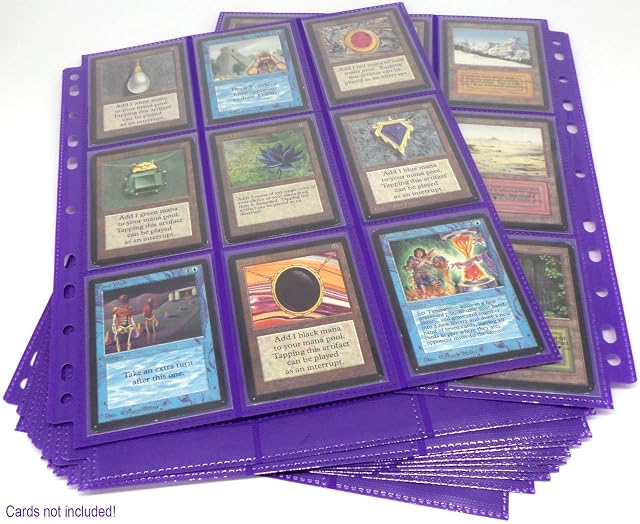 Foto 2 de 3 de docsmagic.de 10 18-Pocket Pages Purple - Sideloading - 11 Holes - MTG PKM YGO - Pagina Púrpura