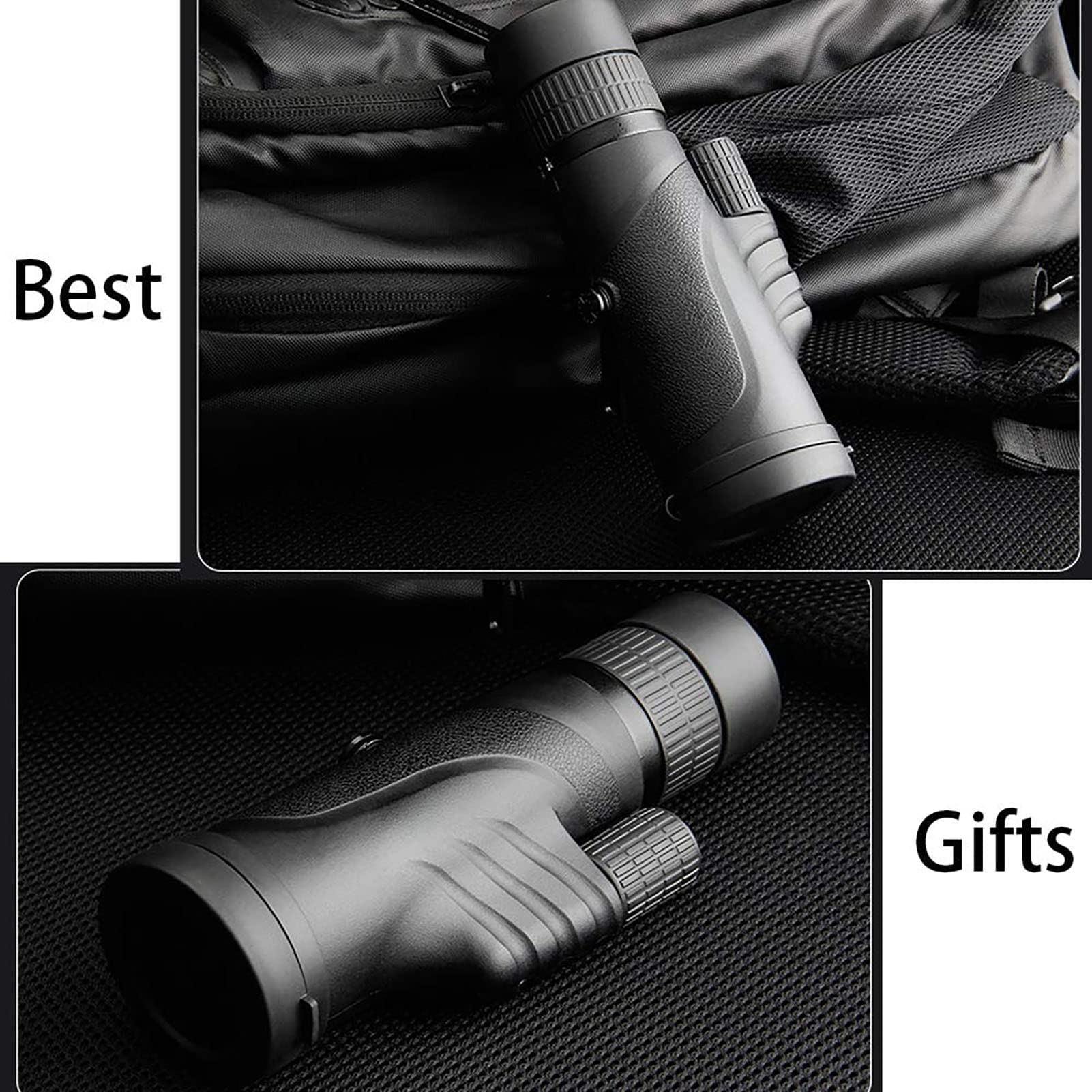 Monoculaires HD, 10-30 × 42 Zoom Monoculaires de poche étanches Lentilles à revêtement FMC Monoculaires portables avec trépied pour téléphone intelligent Convient pour les voyages d'observation
