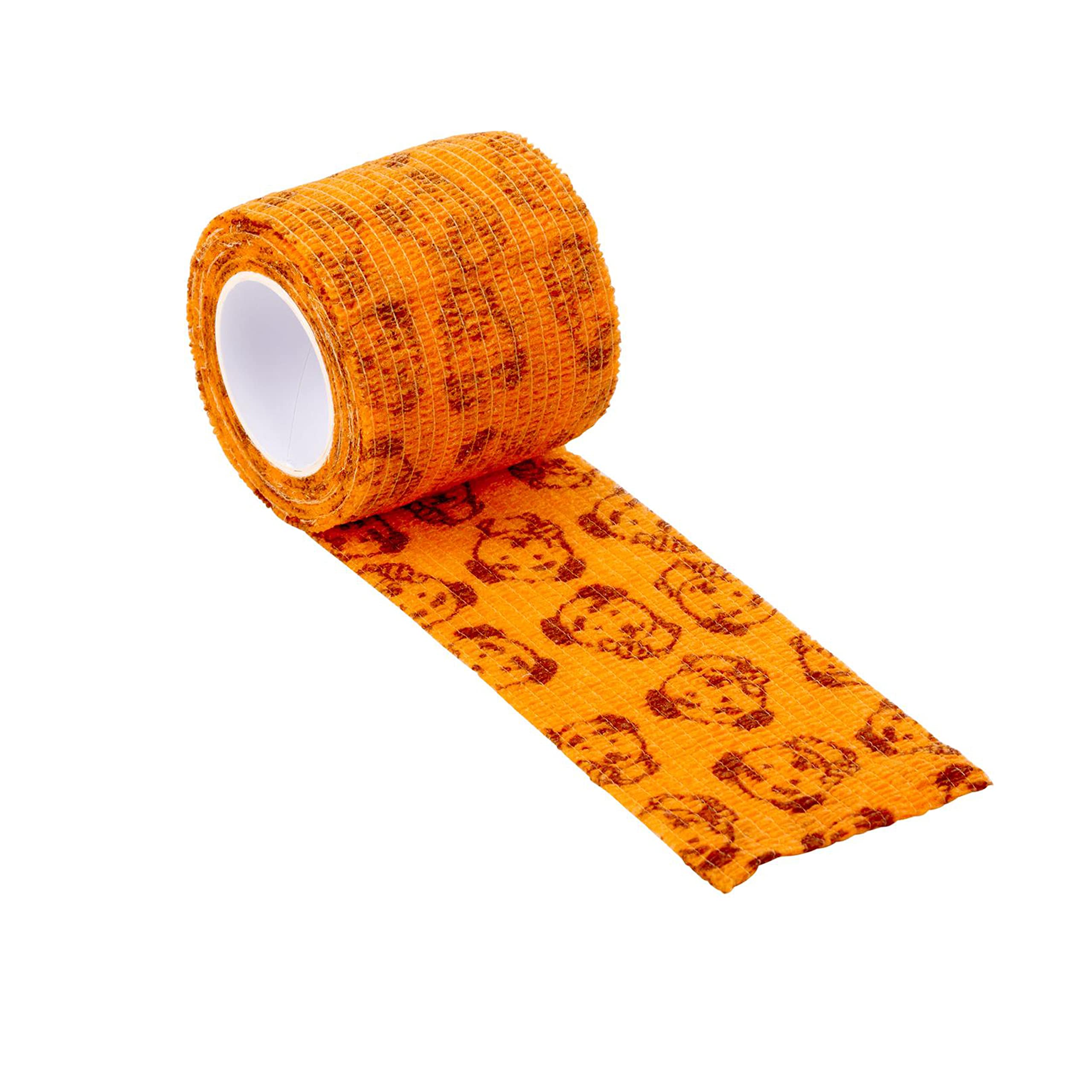 KRUUSE Fun-Flex Care Inside-Out bandaż (opatrunek dla psów, samoprzylepny opatrunek do mocowania opatrunków, szyn, cewników itp., bandaż elastyczny, akcesoria dla psów), 5 cm x 4,5 m