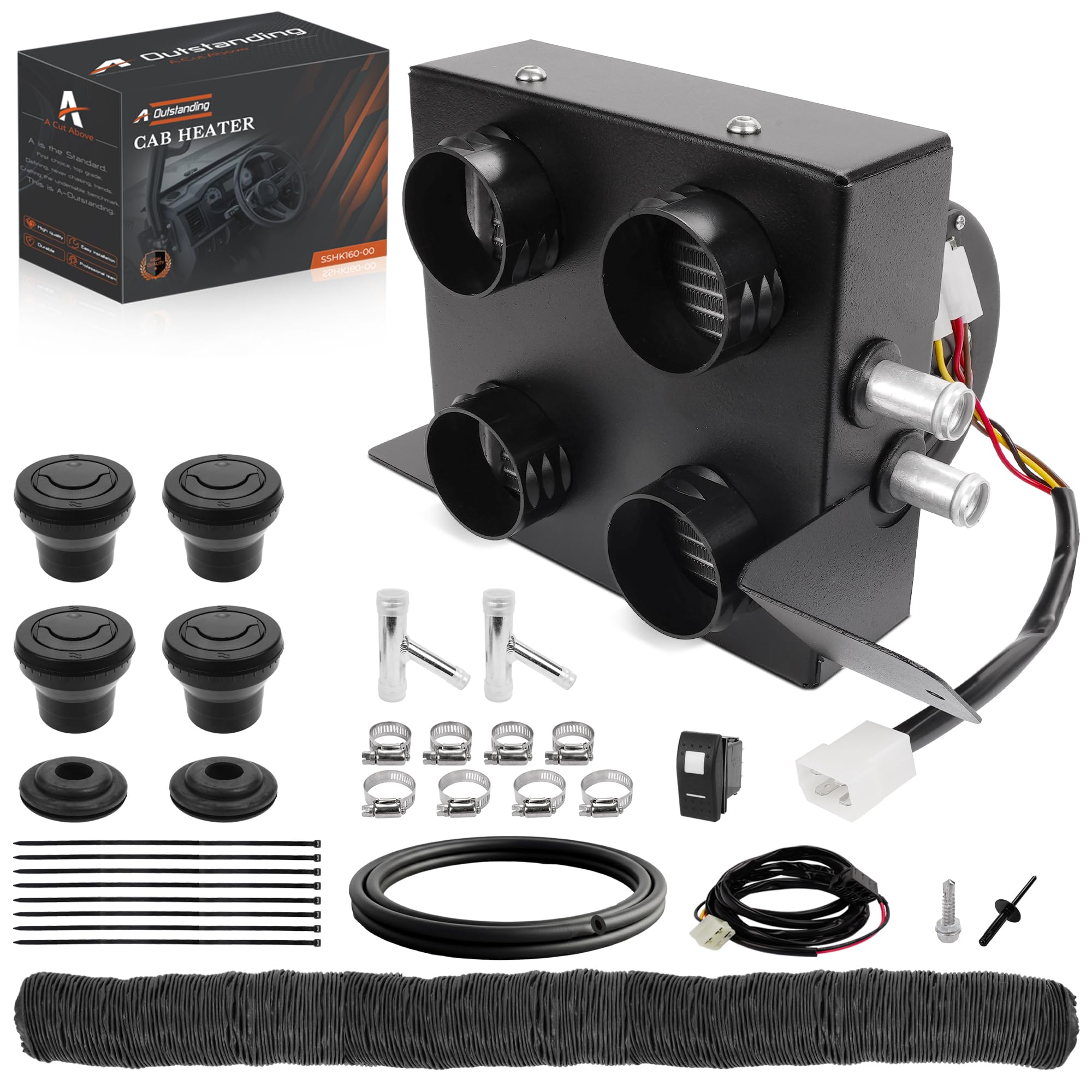 Ogrzewanie kabiny kompatybilne z Polaris Ranger 800 2010-2015 i Polaris Ranger 900 Diesel 2012-2014, 4 otwory wentylacyjne, ogrzewanie 18 000 BTU, zamiennik nr SSHK160-00