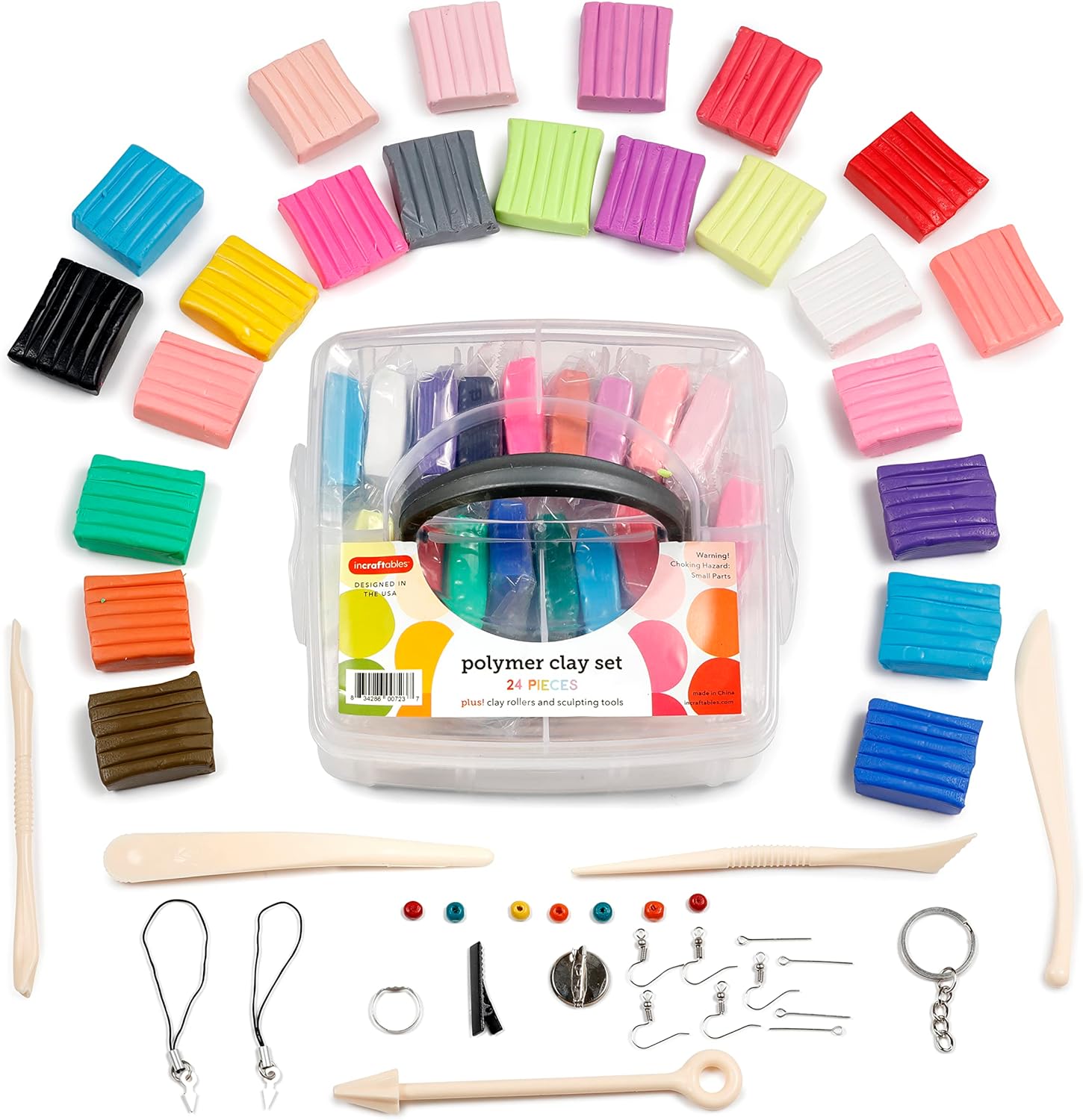 Amazon.com: Incraftables Polymer Clay Kit – 24-Color Non-Toxic Oven ...