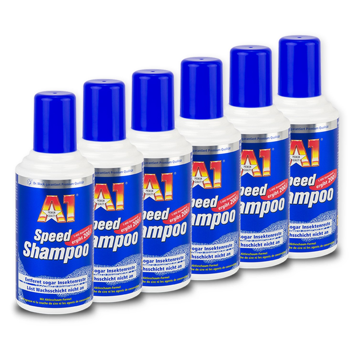 Dr. Wack 6X A1 Autoshampoo Speed Shampoo Autowäsche Insektenlöser Auto 500Ml