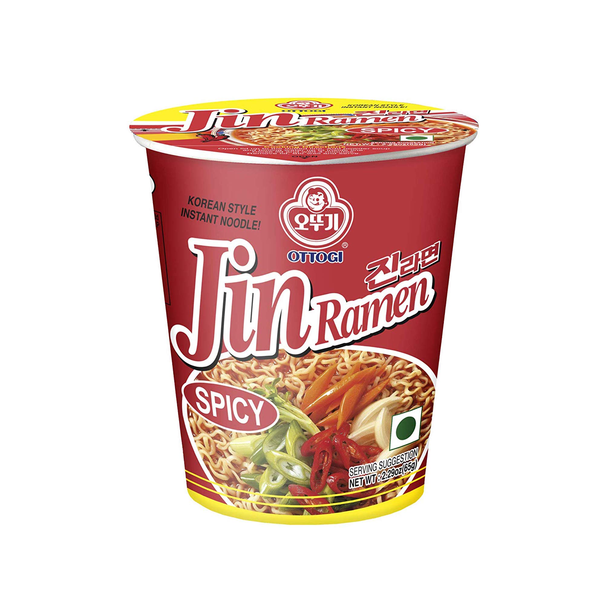 Ottogi Jin Ramen Korean Style Vegetarian Instant Noodles Spicy Flavor 65 Gram Cup, The Product Of Korea (B07T9RKQY9) Amazon Price History, Amazon Price Tracker