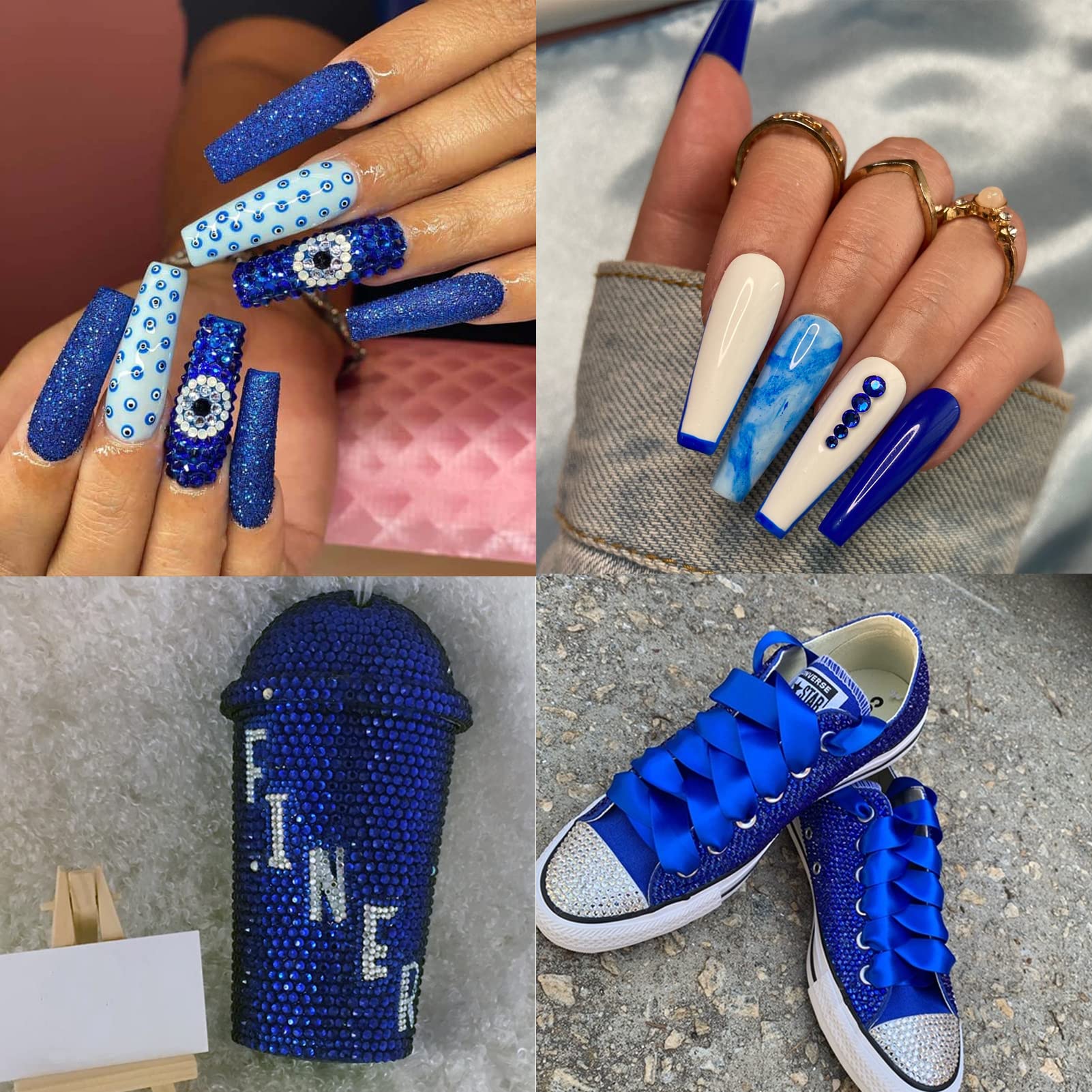 Dowarm SS4 Lot De 1 440 Strass En Cristal à Dos Plat, 1,5 Mm, Pour