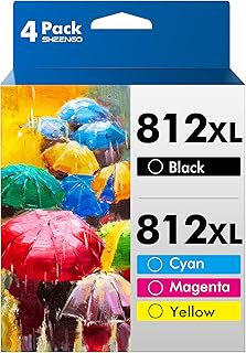 T812 812XL Remanufactured Ink Cartridges Replacement for Epson 812 Ink Epson 812XL Ink Cartridges Combo Pack Epson T812XL for Epson Workforce Pro WF-7840 WF-7820 WF-7310 EC-C7000 Printer(4 Pack)