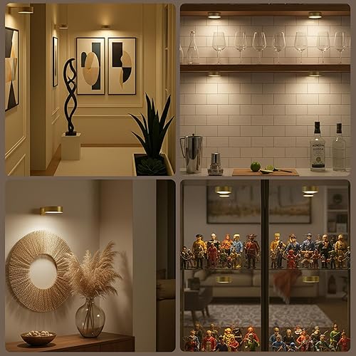Miniatura 9 de Paquete de 3 luces de imagen para pared, luz LED recargable de pintura con control remoto regulable y temporizador, 3 modos de iluminación