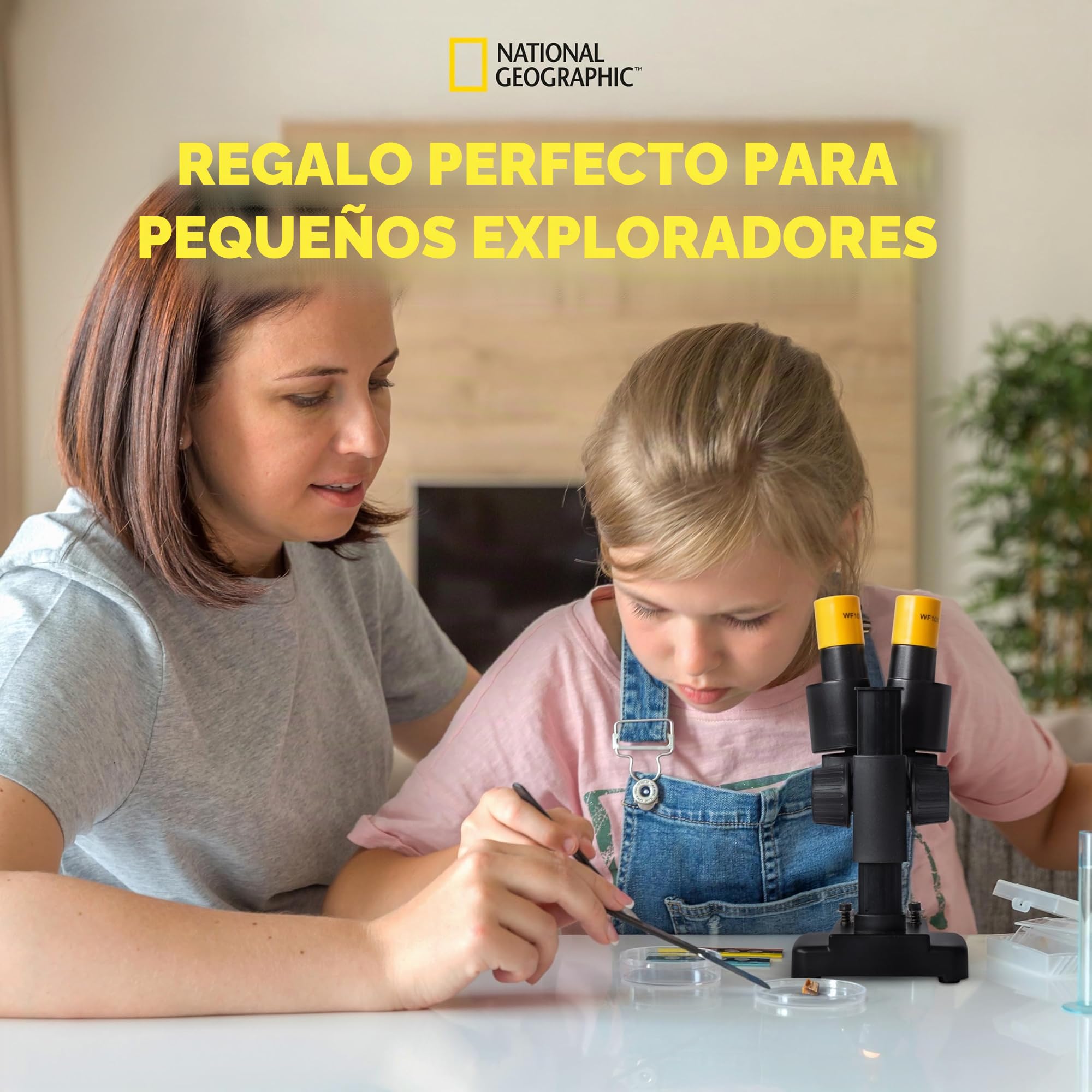 Bresser ​National Geographic 9119000 Microscopio Estéreo 20x, Negro