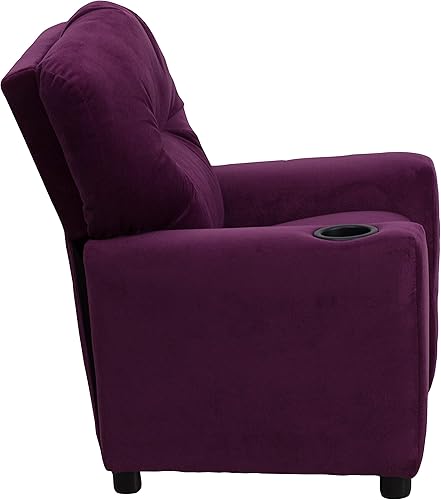 Miniatura 25 de Flash Furniture Chandler LeatherSoft - Silla reclinable para niños con portavasos y reclinable de seguridad, silla reclinable contemporánea para