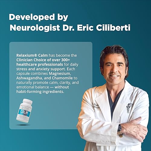 Miniatura 5 de Relaxium Suplemento calmado, sin hábito, apoyo para el estrés y el estado de ánimo, eleva el estado de ánimo y aumenta la relajación con
