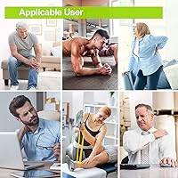 Vista 8 de AUVON Unidad TENS EMS de doble canal, 24 modos, estimulador muscular para aliviar el dolor, masajeador de máquina TENS recargable con 12