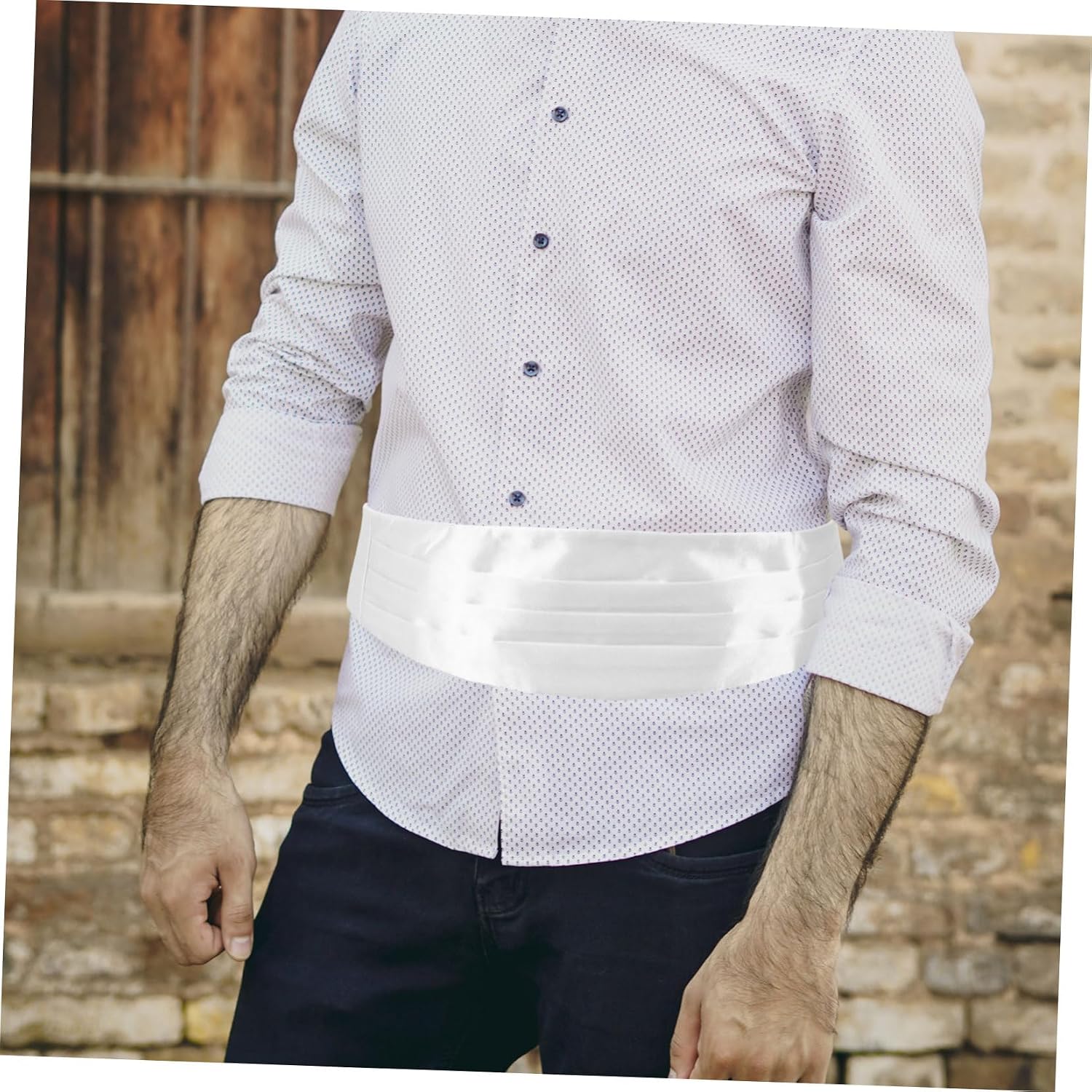 Men's Corset Waist Band Suit Cummerbund for Men Iron Cloth Waist Support Comfortable Fit