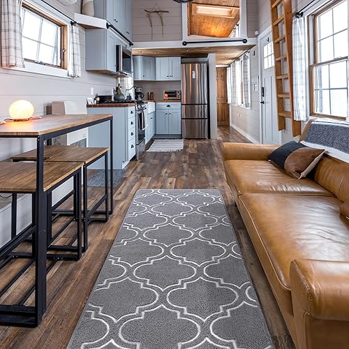 Miniatura 88 de Amearea Alfombra mullida para interiores, alfombras marroquíes suaves con enrejado para dormitorio, alfombra moderna para sala de estar, habitación