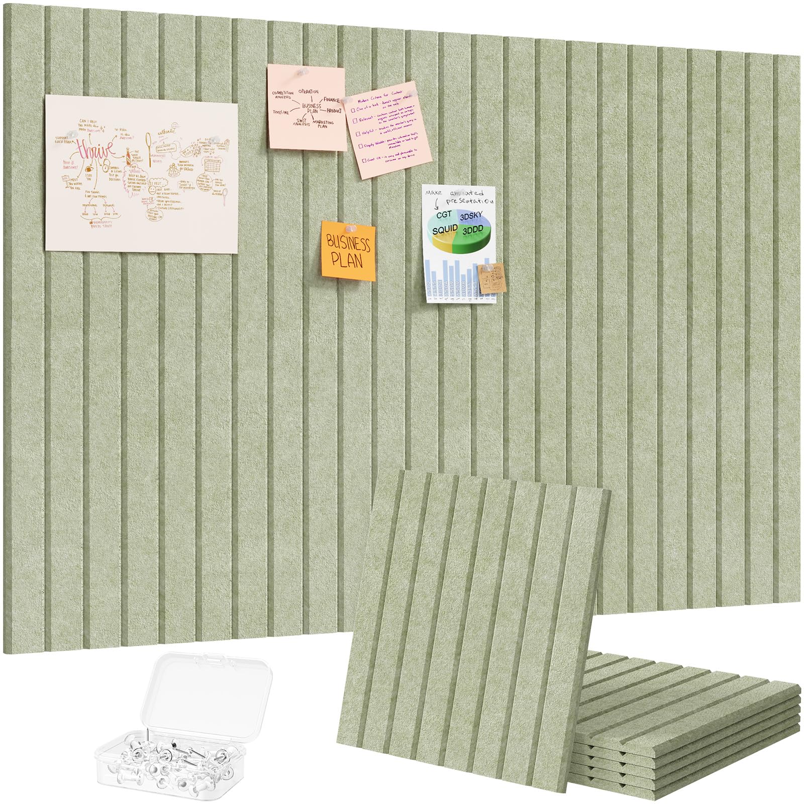 Lifewit Filz Pinnwand Selbstklebend, 9 Pack Pinnwand Kork Alternative, Dekorative Vision Board Fotowand Pin Board Memoboard mit 40 Stück Pinnnadeln für Büro, Küche, Kinderzimmer