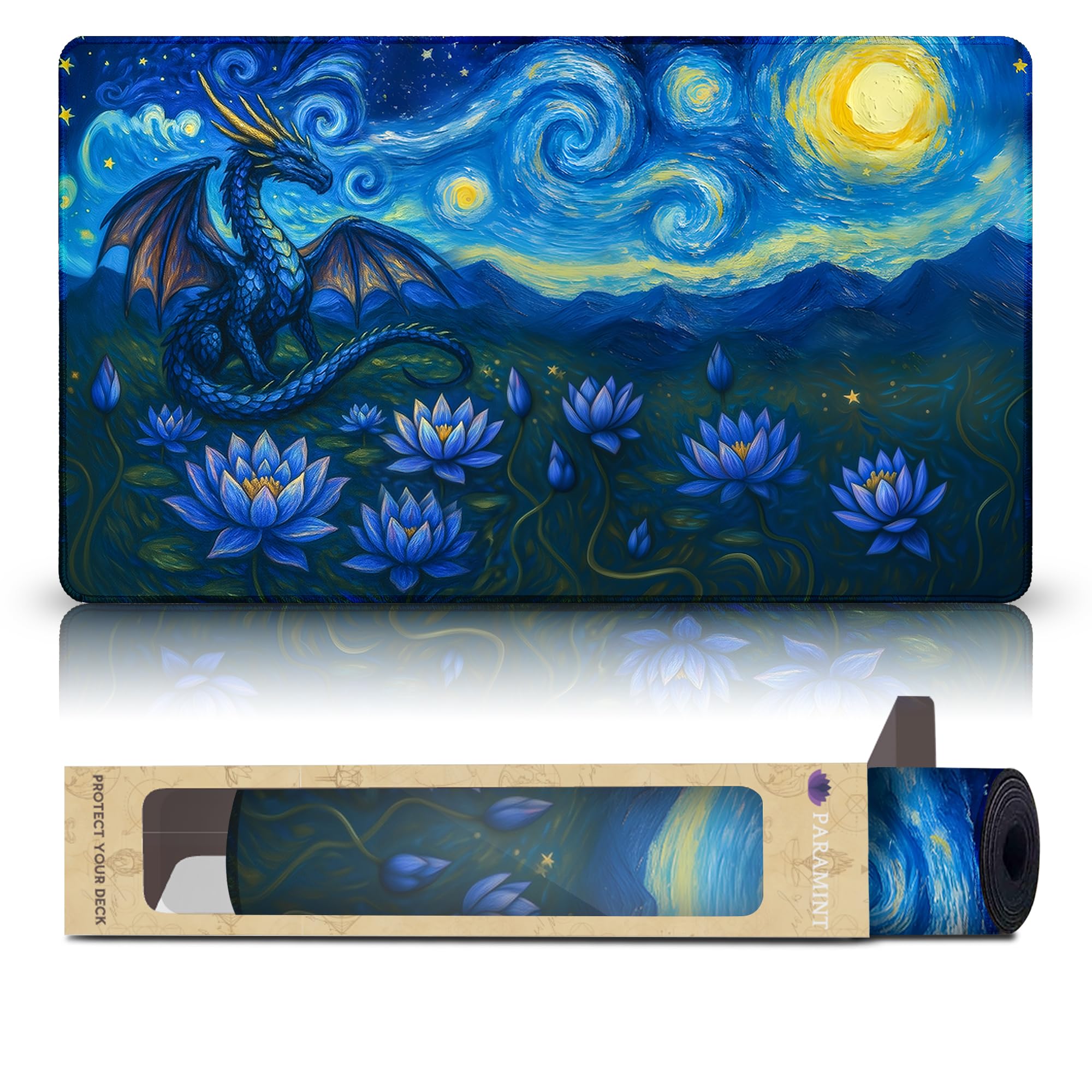 Paramint Starry Night, Dragon (Stitched) - MTG Playmat - Compatible with  Magic The Gathering Playmat - Play MTG, YuGiOh, TCG
