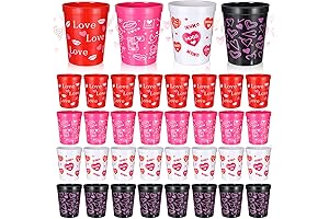Valentines Day Girl's Heart Plastic Cups