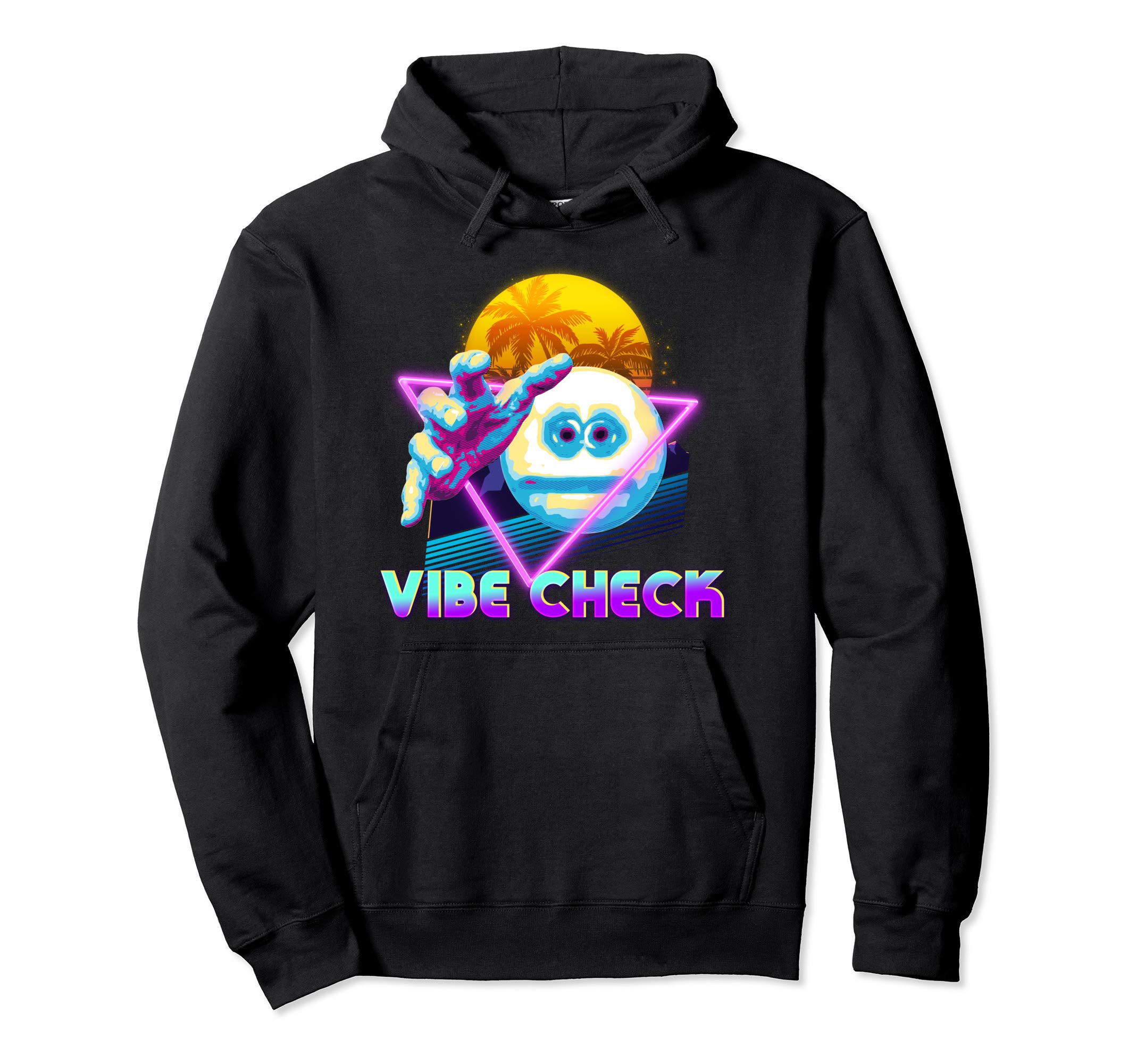 Vibe Check Retro 80s Vaporwave Emoji Dank Meme Pullover Hoodie