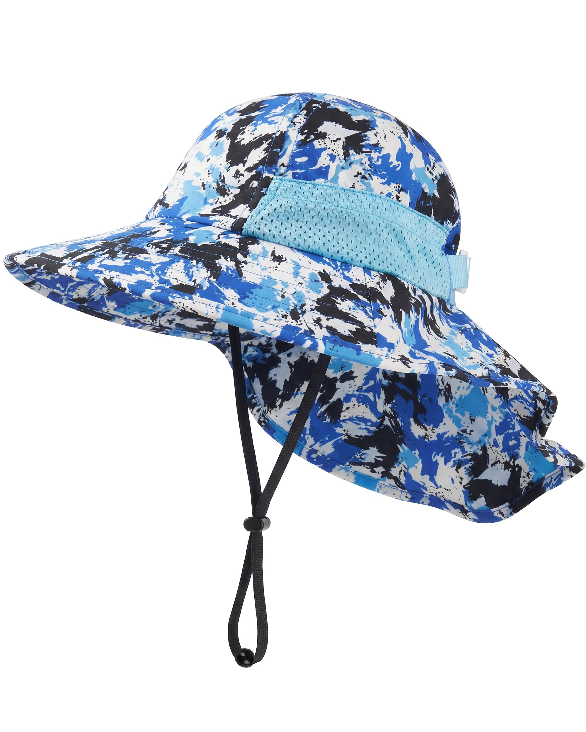 Toddler Baby Sun Hat Kids Summer Beach Essentials Adjustable Beach Hats with Bucket Wide Brim for Boys Girls Age 0-14 Years