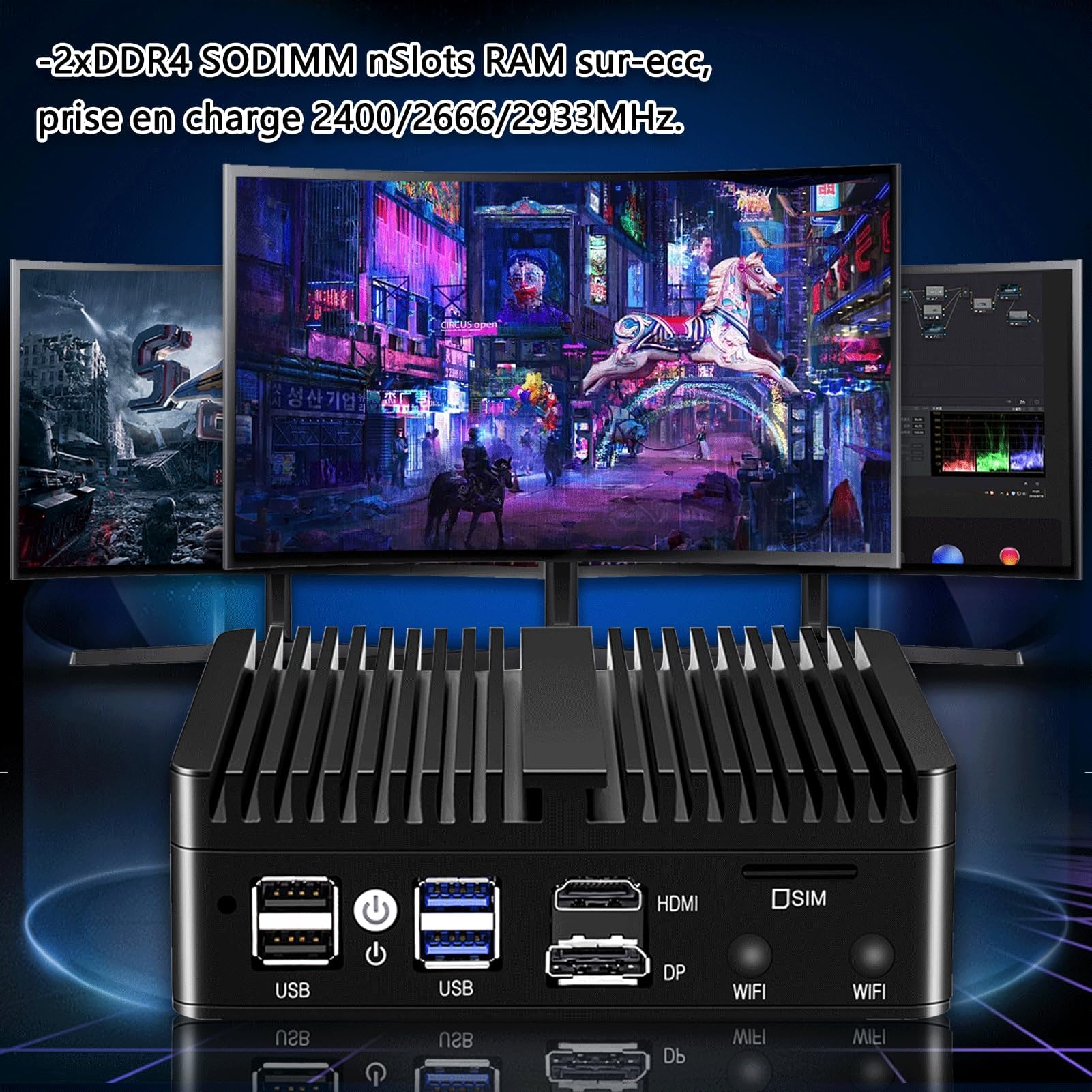 Lüfterloser Firewall Appliance Celeron 6305 Barebone-Mini-PC, 4 x i226-V-LAN-Ports, Netzwerk-Gateway-Softrouter, unterstützt OPNsense P-F-Sense AES NI HD/DP