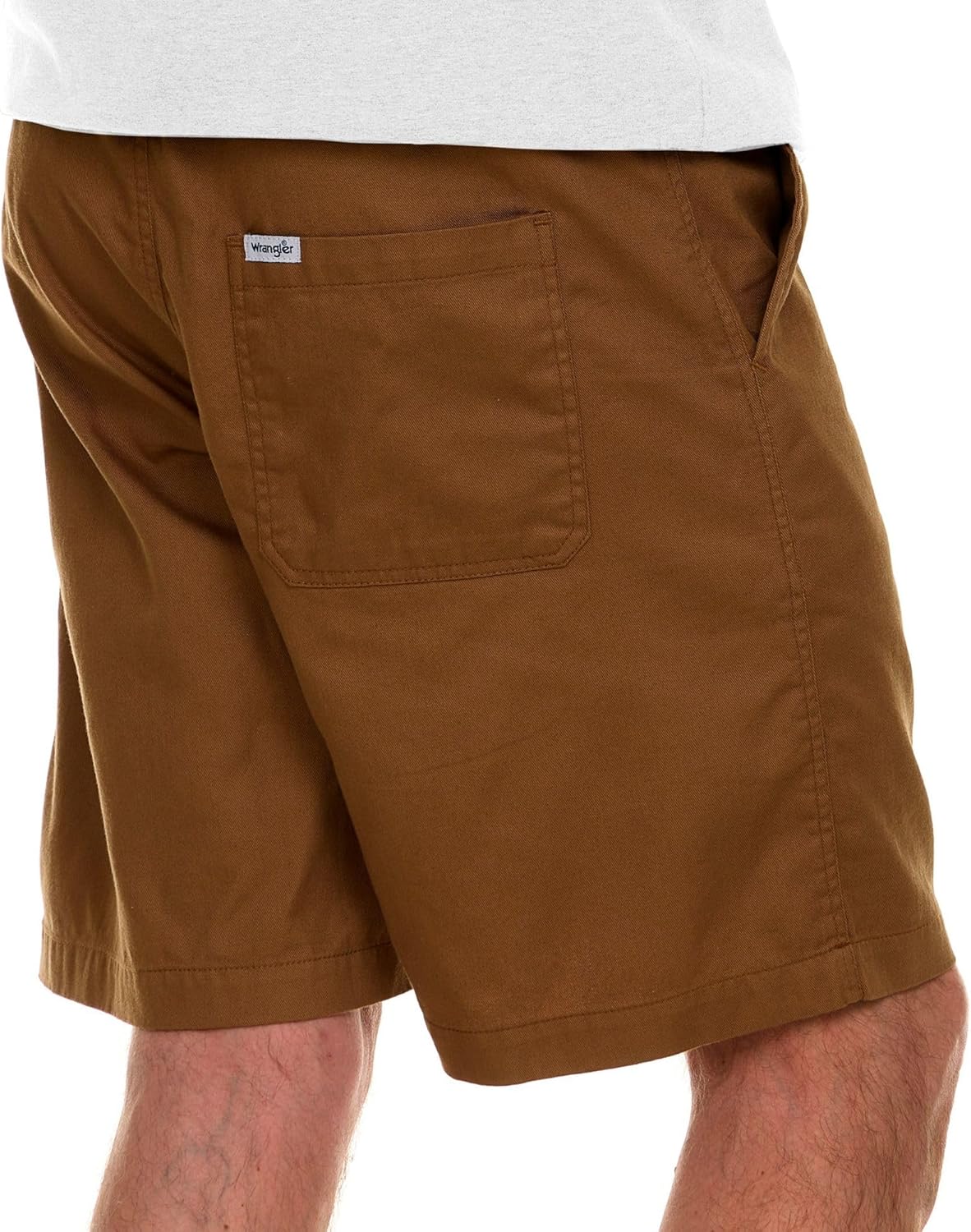 Wrangler Big and Tall Shorts for Men – Twill Cotton Casual Elastic Waist Shorts