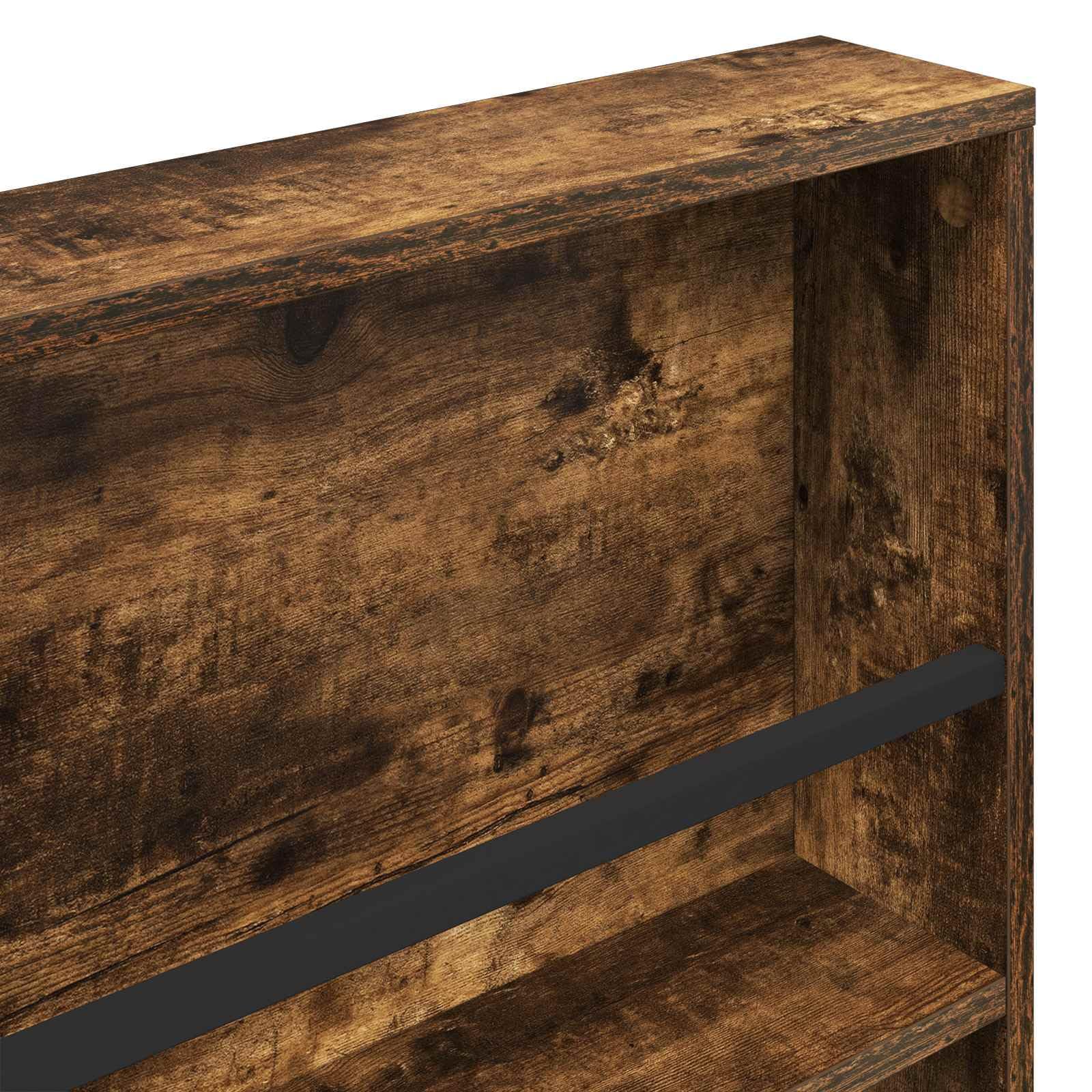 Générique Regał na czasopisma 2 szt., półka ścienna 60 x 12 x 70 cm z drewna inżynieryjnego wędzonego dębu, regulowany uchwyt na czasopisma do salonu lub biura, nowoczesny i praktyczny schowek na