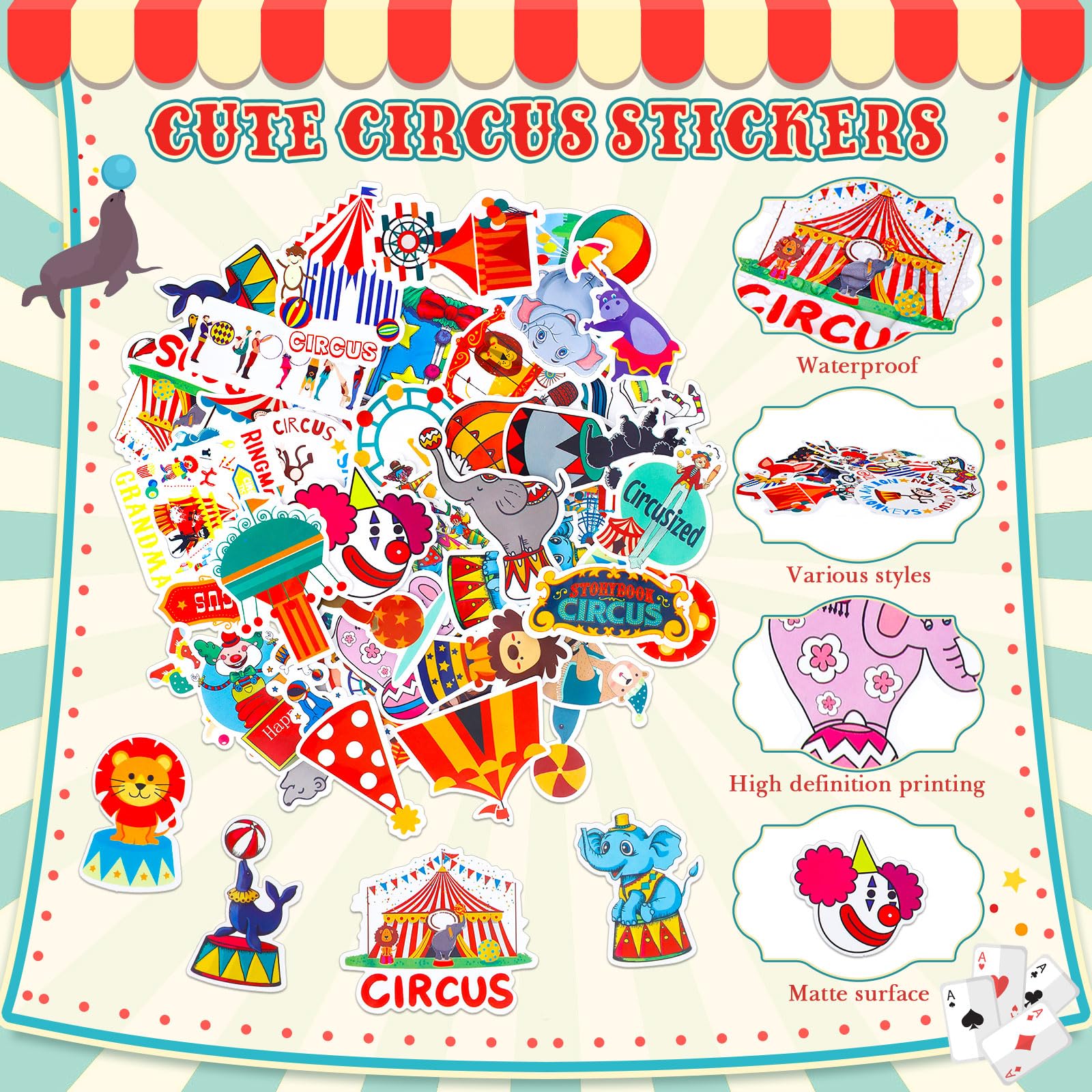 Amazon.co.jp: Rotatingpals サーカスパーティー記念品98個 サーカス