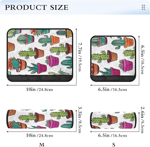 Miniatura 3 de Cactus sobre blanco con muchas plantas en maceta, fundas para cinturón de seguridad suave, protector de cuello, protector de cinturón de seguridad