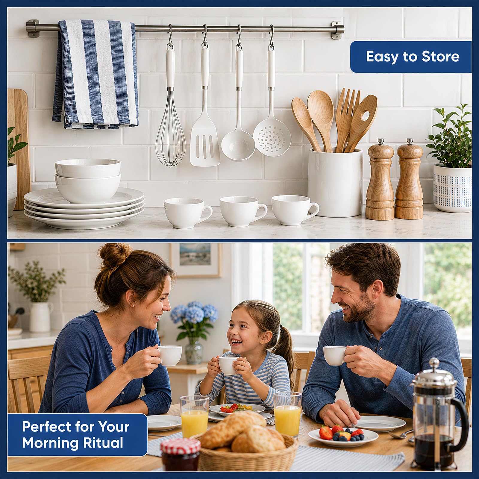 16er Set Weiße Kaffeetassen 130ml, Espressotassen aus Porzellan, 4,4 oz Espresso Set, Kleine Teetassen und Kaffeetassen für Gastronomie, Büro, Zuhause, Spülmaschinenfest/Mikrowellen