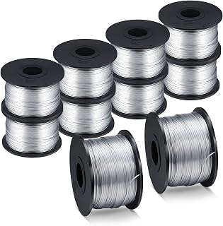 Shimeyao 10 Rolls Rebar Tie Wire 0.8mm x 360ft (3600ft Total) for Rebar Guns & Automatic Twisters - Galvanized Steel Coils