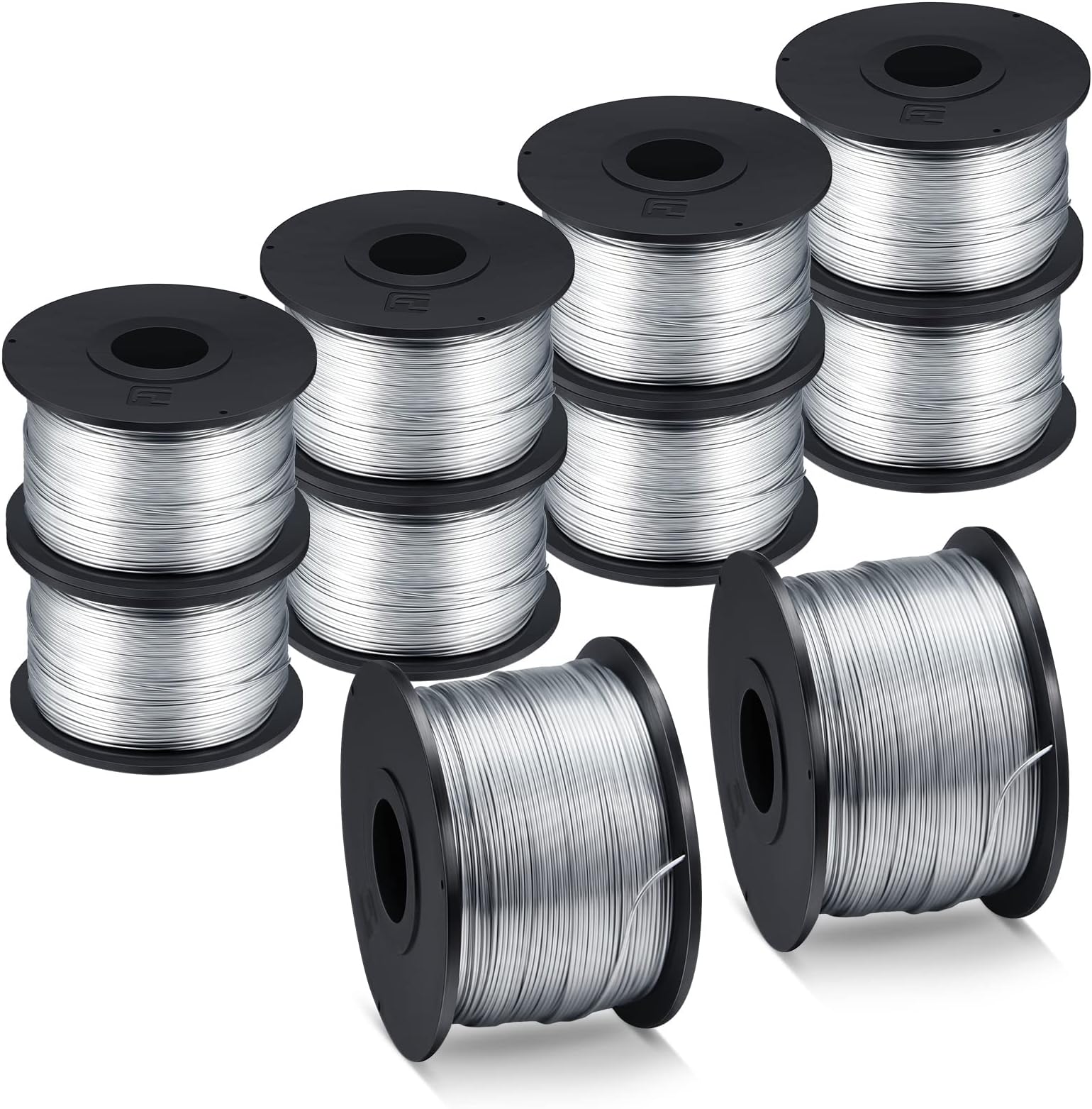 Shimeyao 10 Rolls Rebar Tie Wire Tool 1/32" 0.8 mm 360 ft Rebar Gun Tie Wire Coil for Automatic Twister Machine, 3600 ft Totally