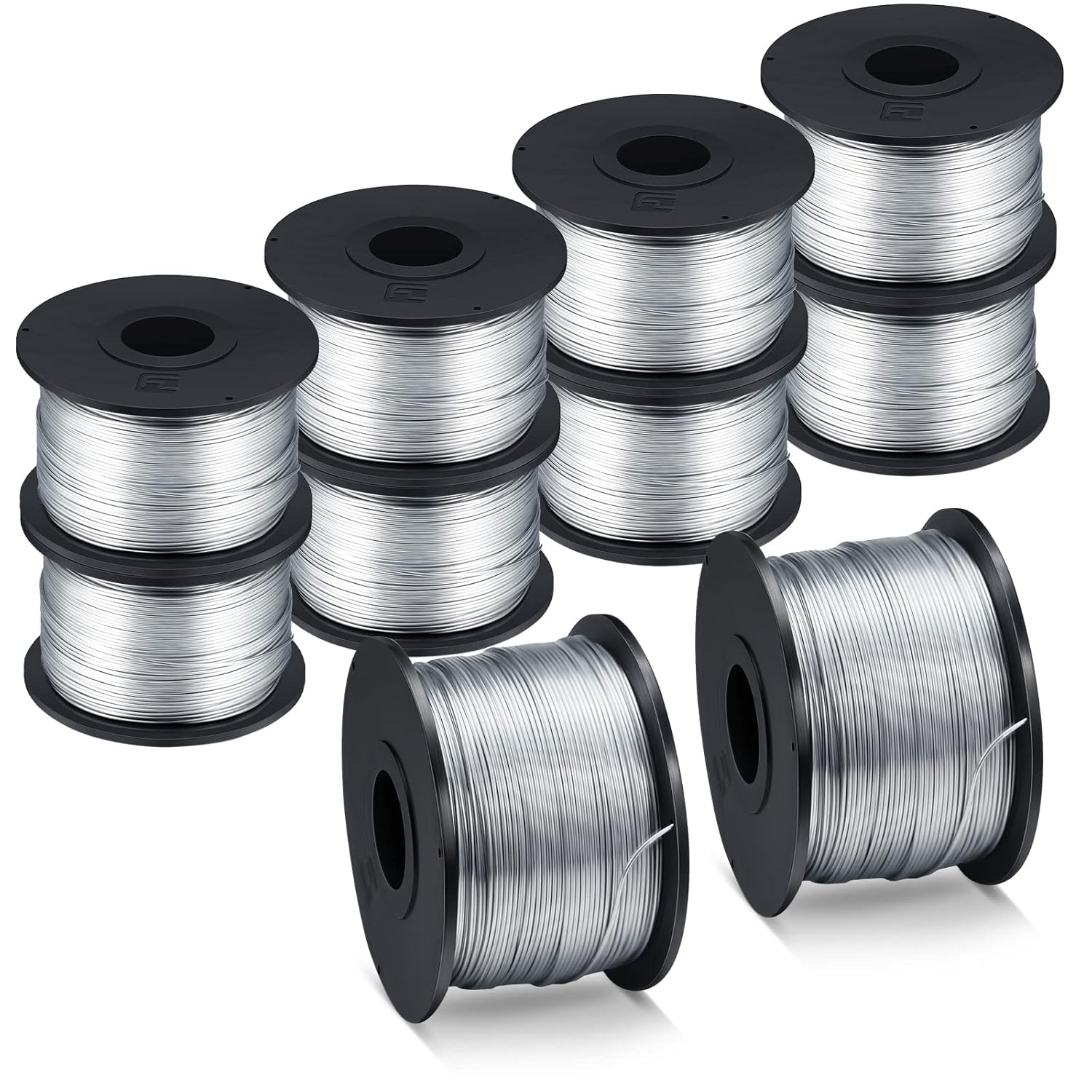 Shimeyao 10 Rolls Rebar Tie Wire 0.8mm x 360ft (3600ft Total) for Rebar Guns & Automatic Twisters - Galvanized Steel Coils