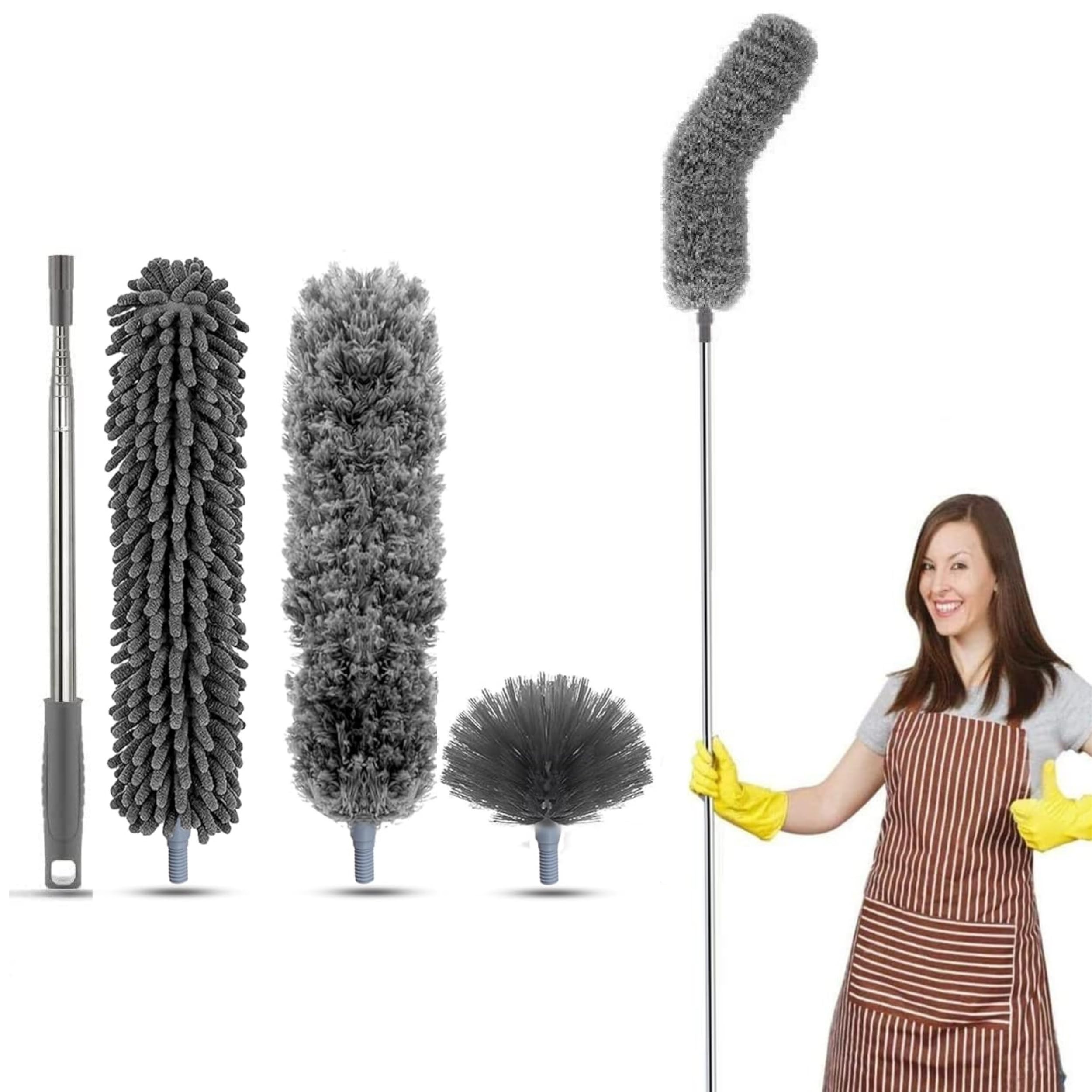LIKE 2 STORE® 3 in 1 Duster Microfiber Feather Duster 4PCS Bendable Extendable Fan Cleaning Duster with 100 inches Expandable Pole Handle Washable Duster for High Ceiling Fans,Window Blinds, Furniture (B0CF8S52QR) Amazon Price History, Amazon Price Tracker
