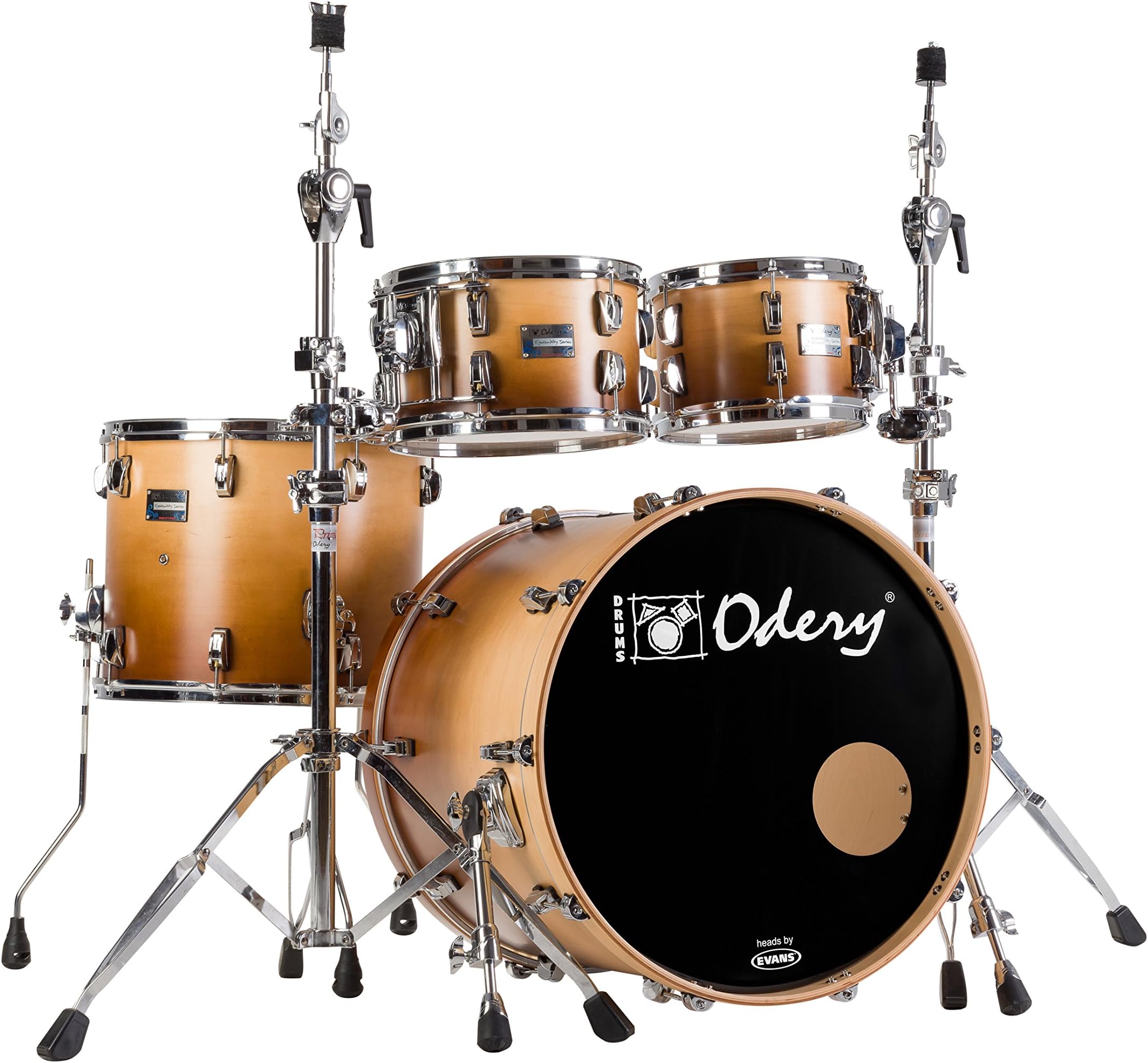 Drums EYE.135-MA-IF(WS) 4 Piece Maple Eyedentity Shell Pack, Satin Waxed Imbuia Fade Finish