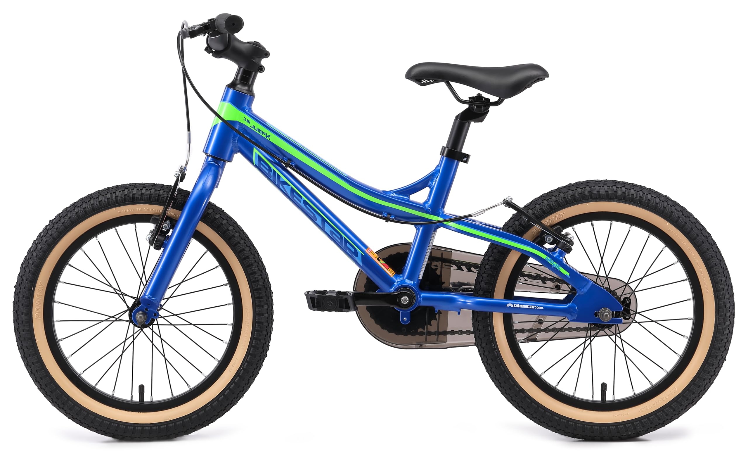 BIKESTAR Vélo Enfant en Aluminium pour Garcons et Filles de 4-5 Ans | Bicyclette Enfant 16 Pouces vélo de Montagne avec Freins en V | Bleu Vert