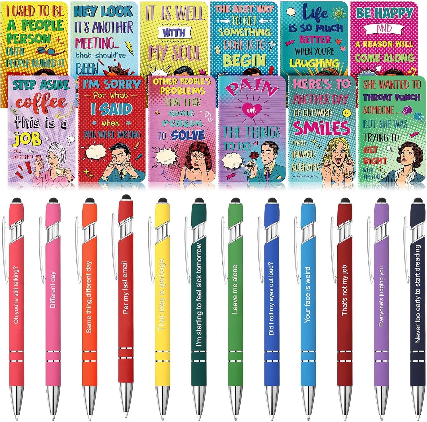 Perkoop 24 Pcs Funny Notepads with Sayings Snarky Office