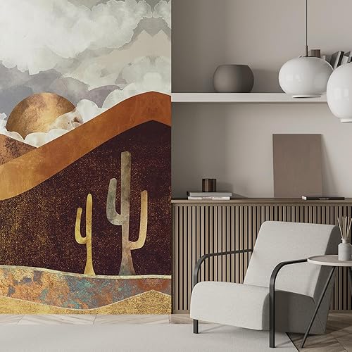 Miniatura 1 de SIGNFORD Mural de pared de estilo nórdico, paisaje natural, extraíble, adhesivo de pared para dormitorio, sala de estar, 120 x 48 pulgadas