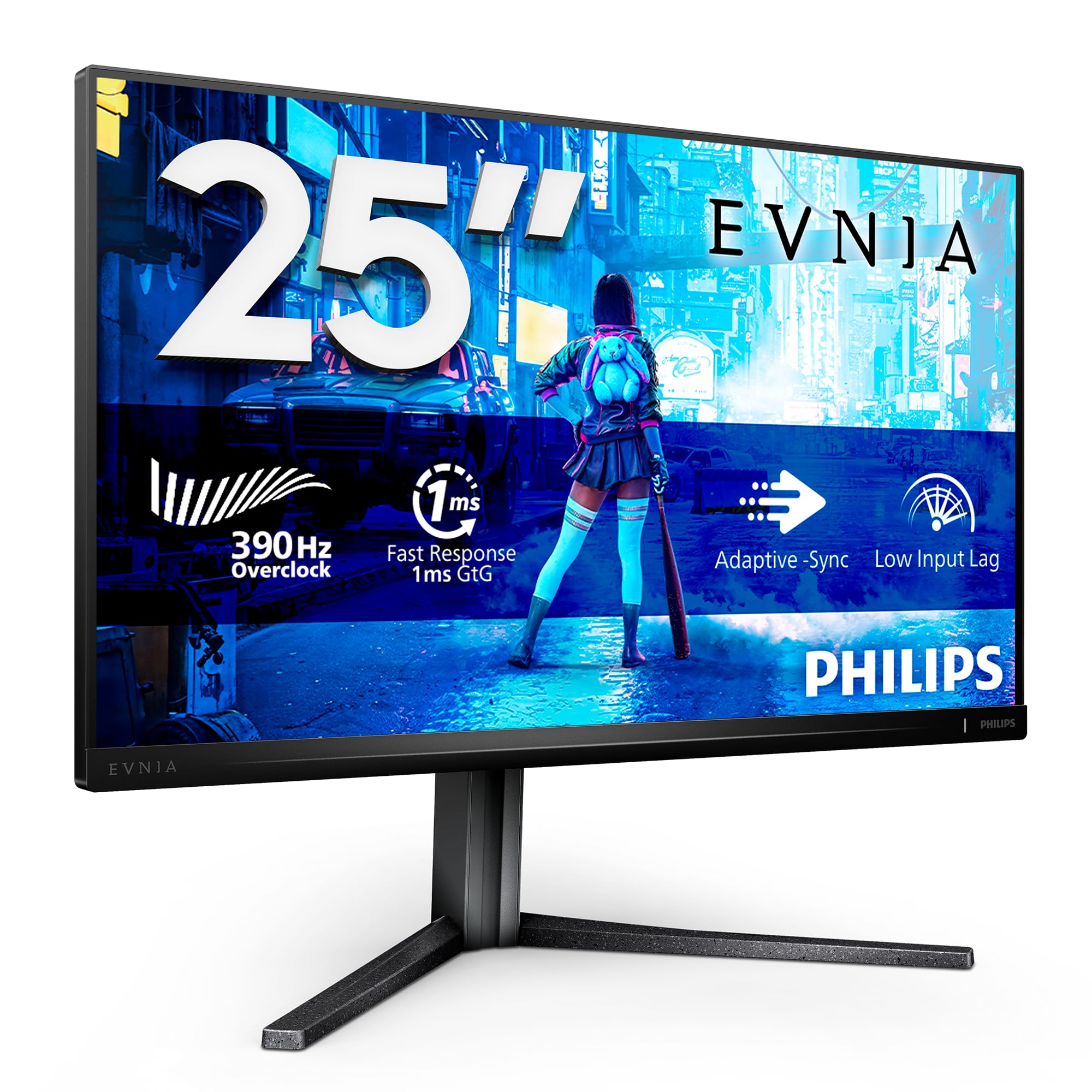 Philips Dark Slate 25M2n5200u 25" Fast Ips Fhd 360Hz 0.5Ms Height Adjustable Gaming Monitor