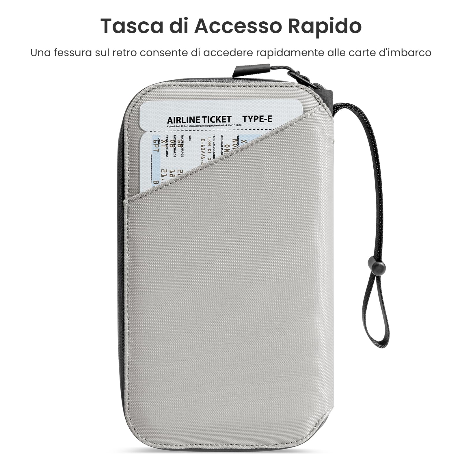 Organizer Viaggio Sicuro ManKn Portadocumenti Viaggio Impermeabile - Blocco RFID, 22x12x2.5cm Per Passaporti E Carte Porta Passaporto Impermeabile RFID ManKn - Foto 5