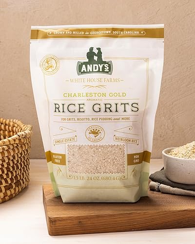 Miniatura 9 de Andy's Charleston Gold Rice Middlins de White House Farms, sin gluten y sin OMG, sin azúcar, aromático, cosechado en los Estados Unidos, 1 paquete,